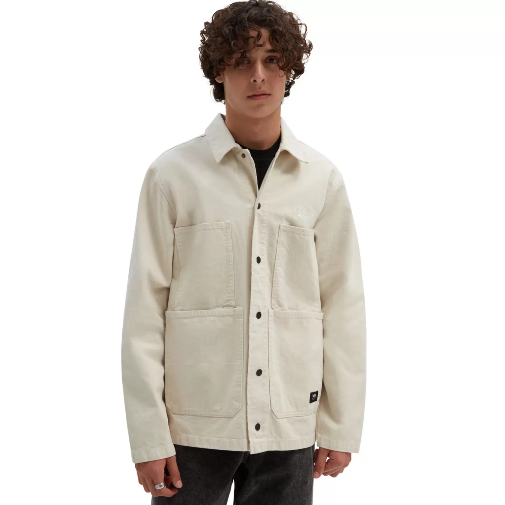 Vans Chaquetas Y Parka<Abrigo A Rayas Hickory Drill Chore Blanco