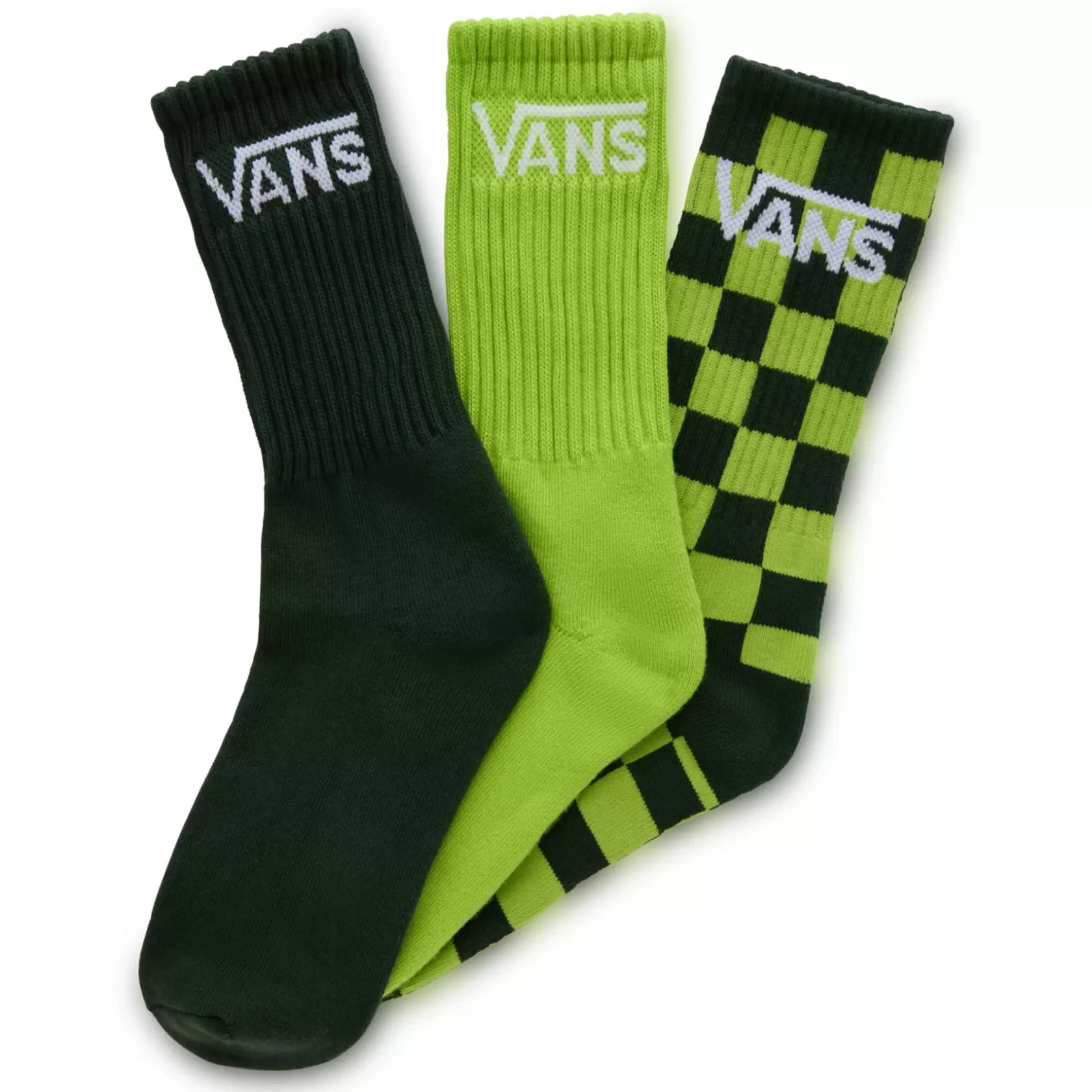 Vans Calcetines<Calcetines Altos De Niños Classics Crew (3 Pares) Verde