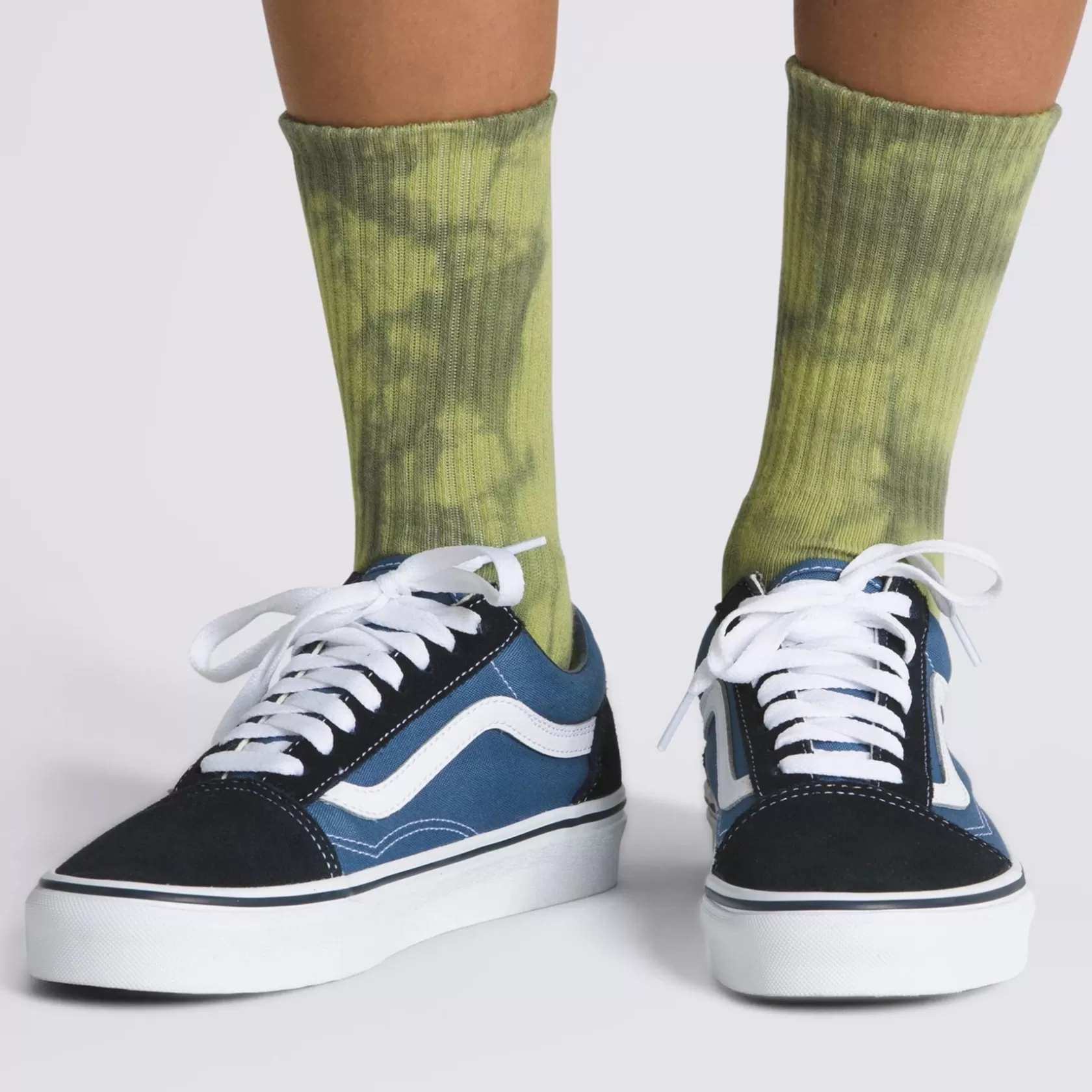 Vans Calcetines<Calcetines Altos Psych Skate Classics Tie Dye (1 Par) Verde, Blanco