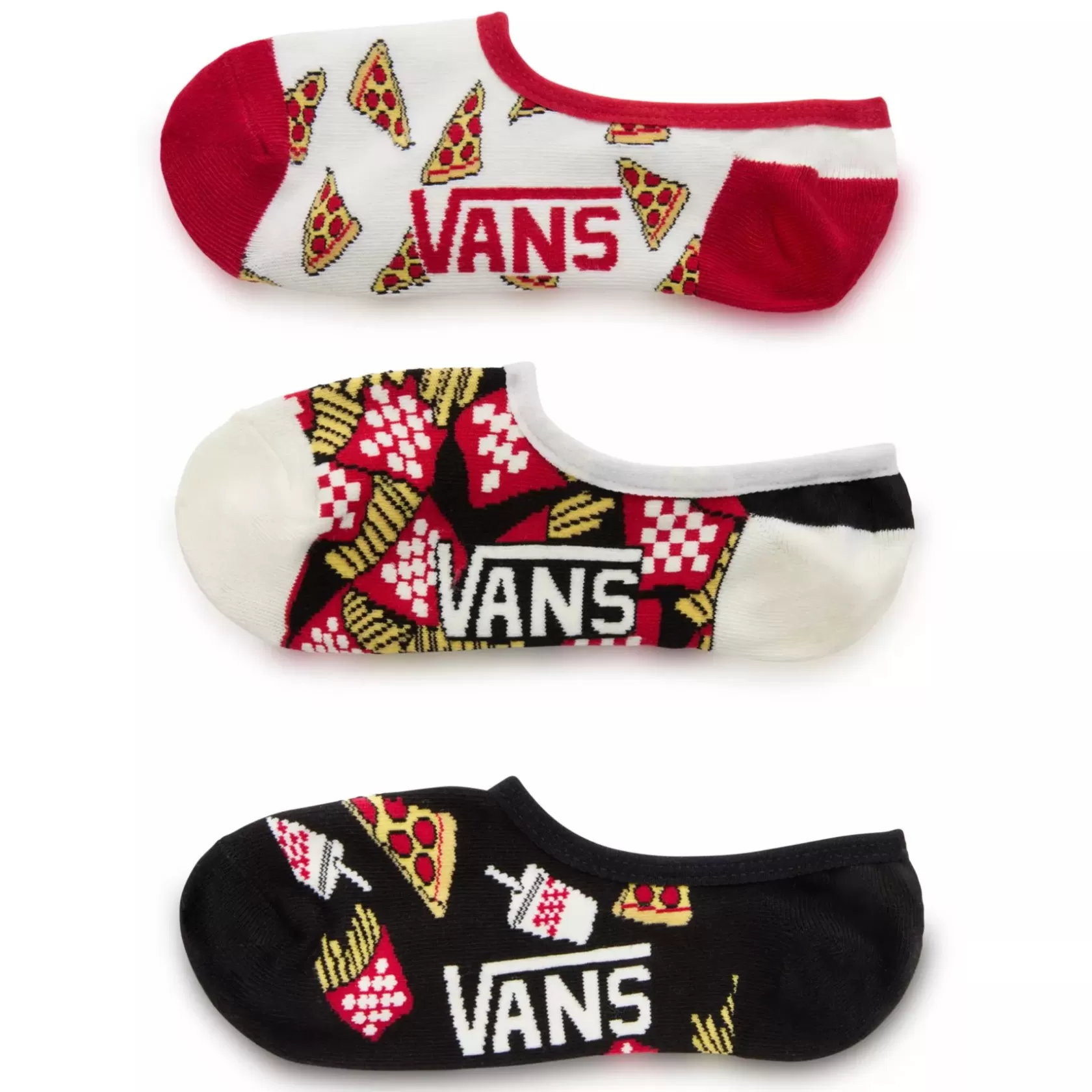 Vans Calcetines<Calcetines Invisibles Pizza Party Canoodle (3 Pares) Blanco