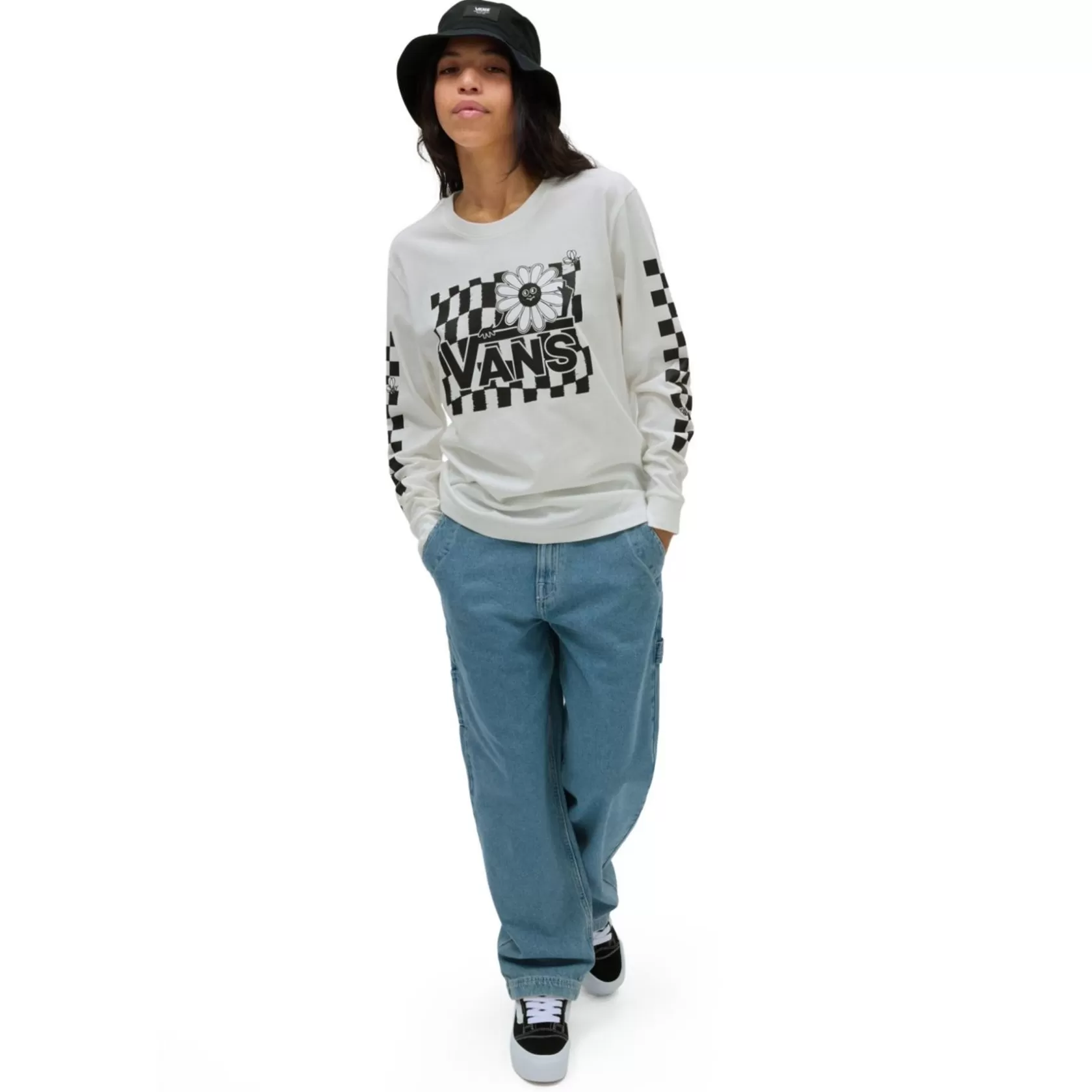 Vans Camisetas<Camiseta Blossom Boyfriend Fit Long Sleeve Blanco