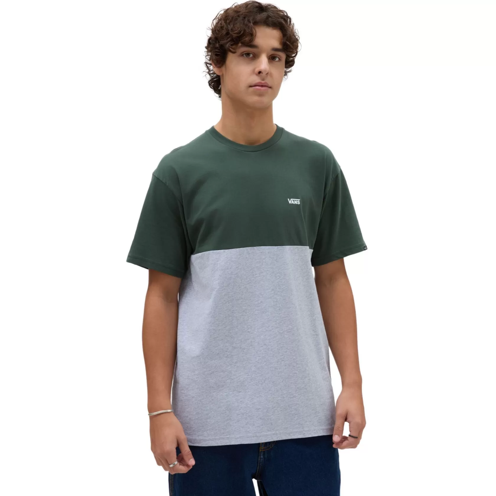 Vans Camisetas<Camiseta Colorblock Verde, Gris