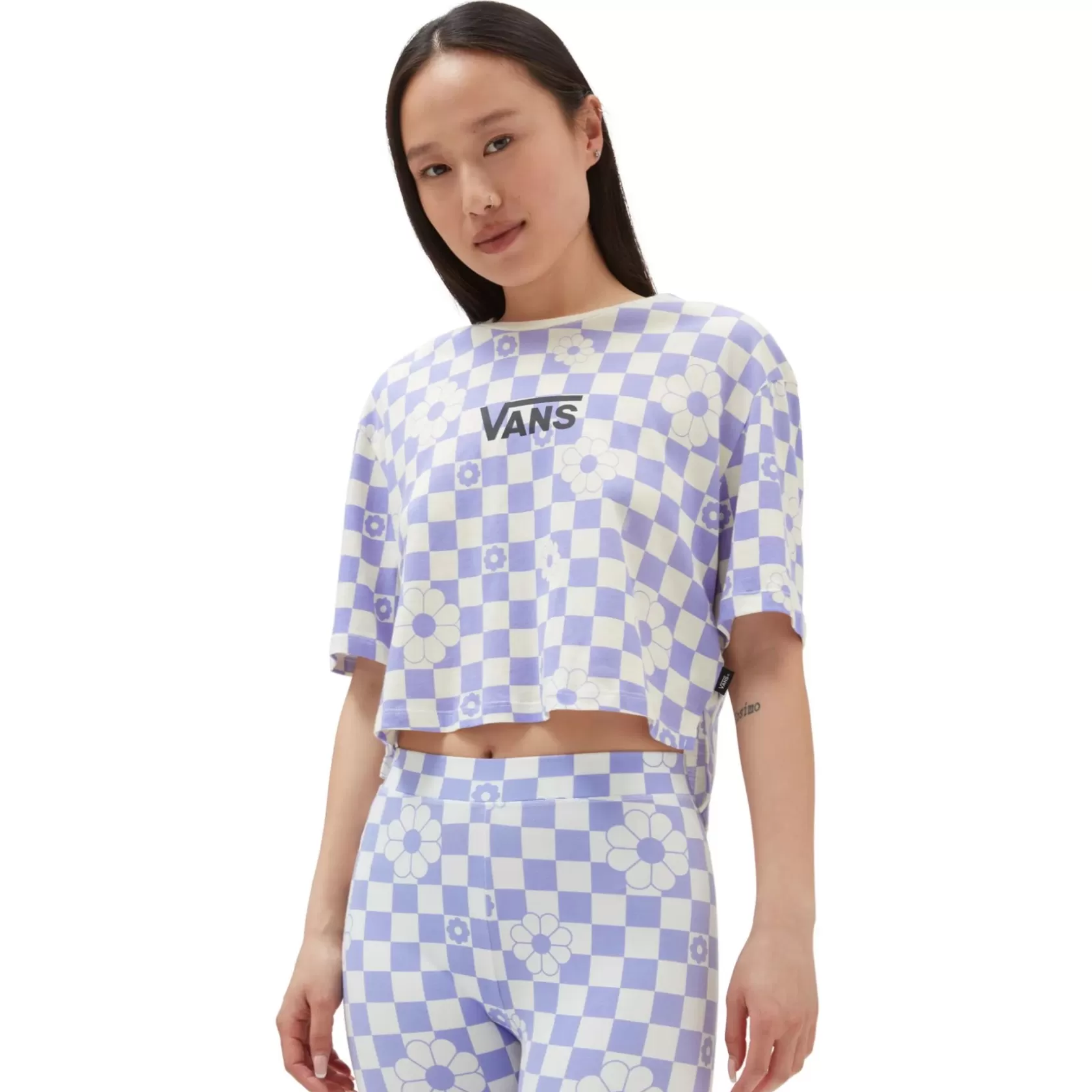 Vans Camisetas<Camiseta Corta Floral Checker Purpura