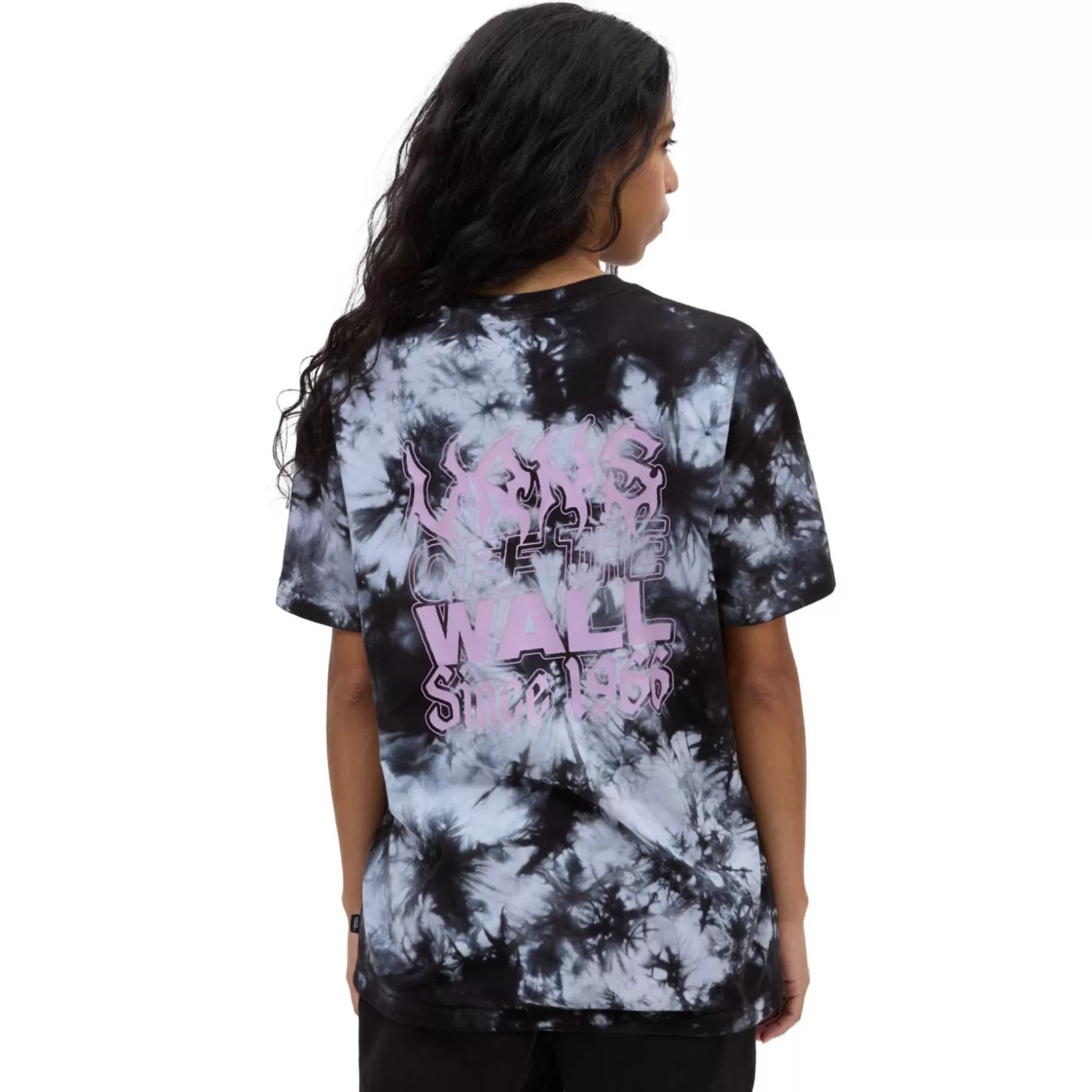 Vans Camisetas<Camiseta De Corte Extragrande Manic Type Negro, Purpura