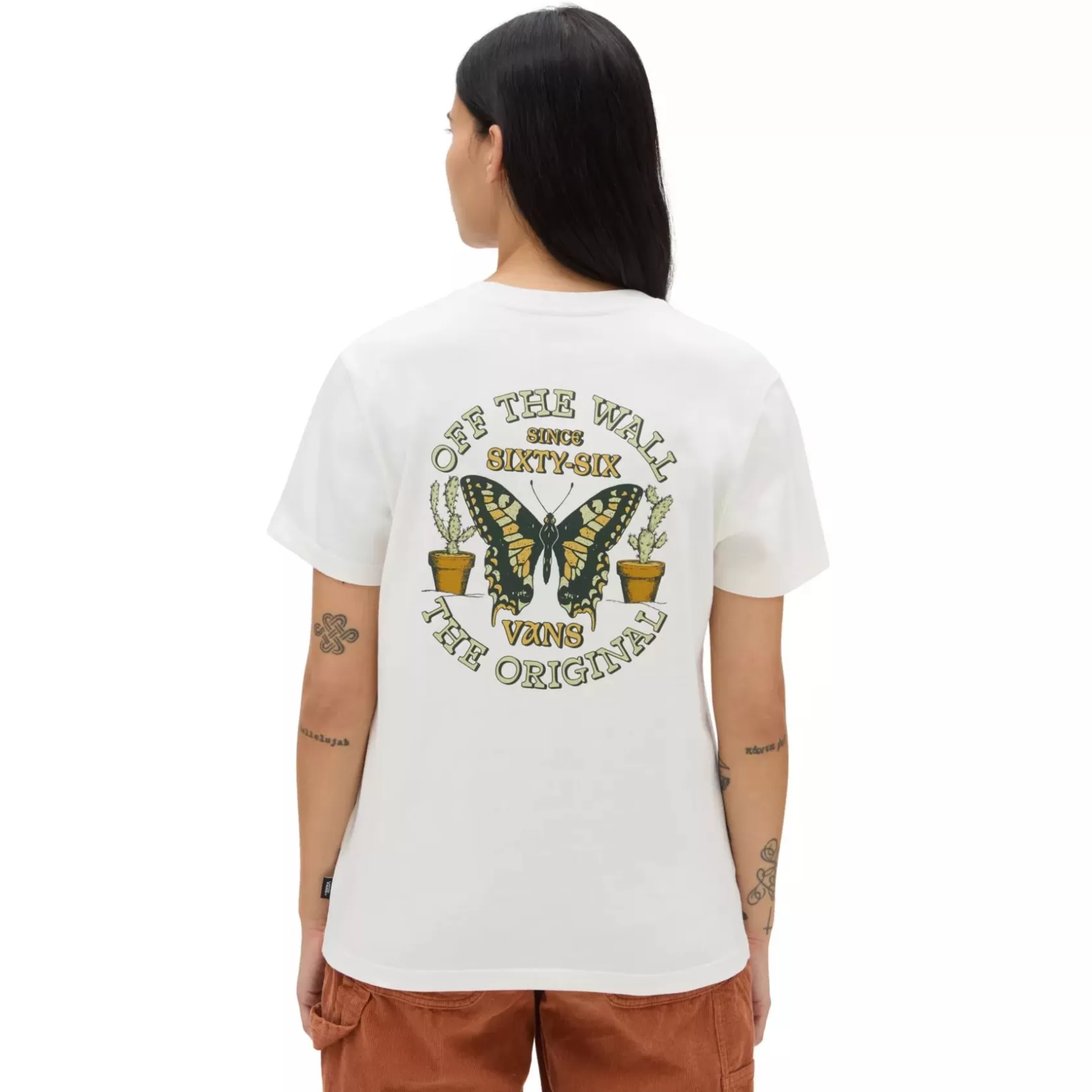 Vans Camisetas<Camiseta De Corte Masculino Natural Fly Blanco