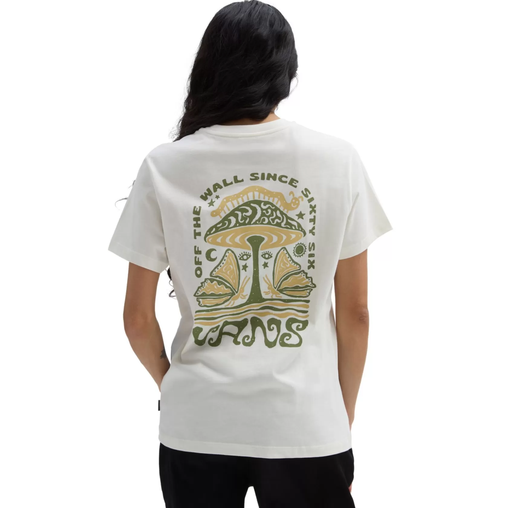 Vans Camisetas<Camiseta De Corte Masculino Shroomy Experience Blanco