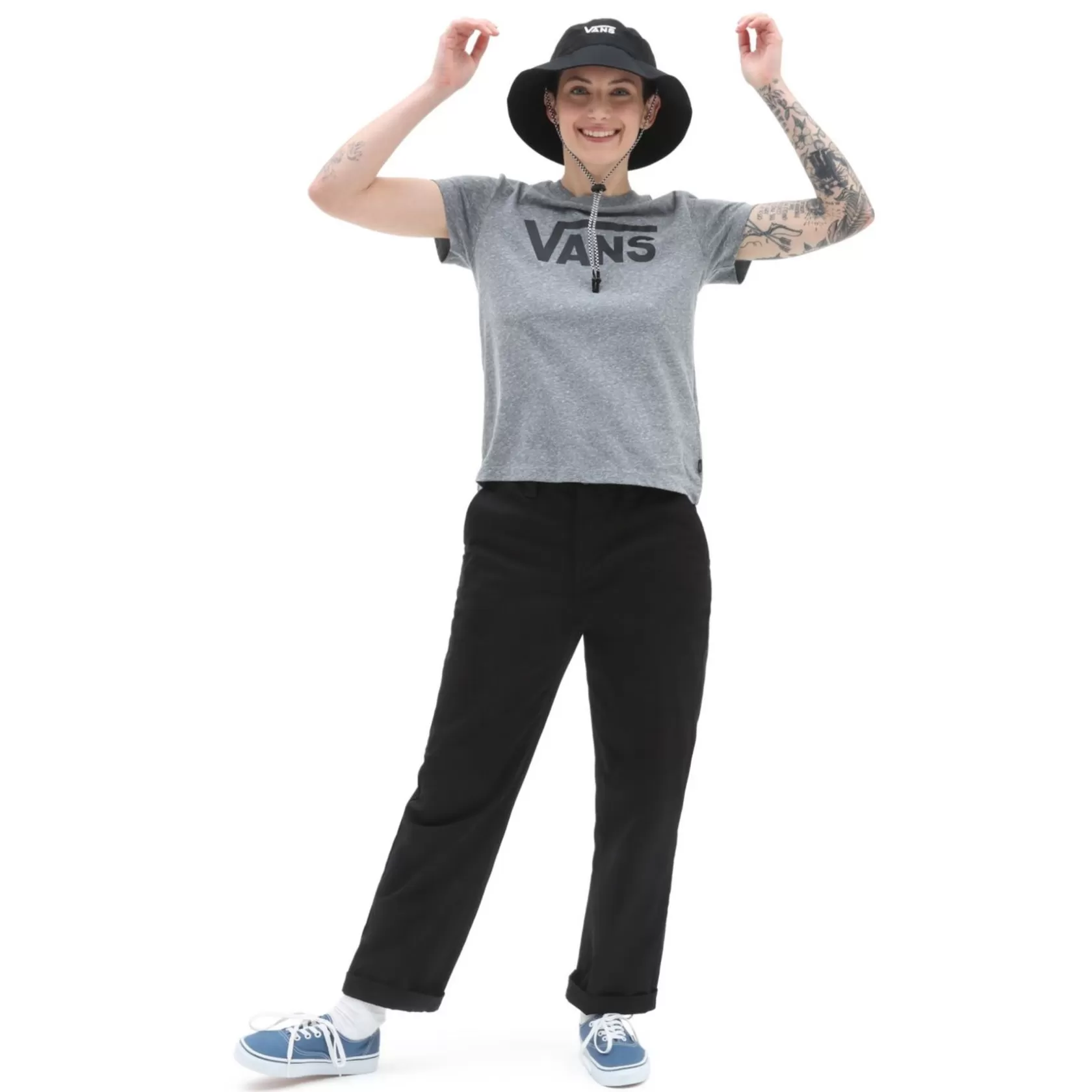 Vans Camisetas<Camiseta De Cuello Redondo Flying V Gris