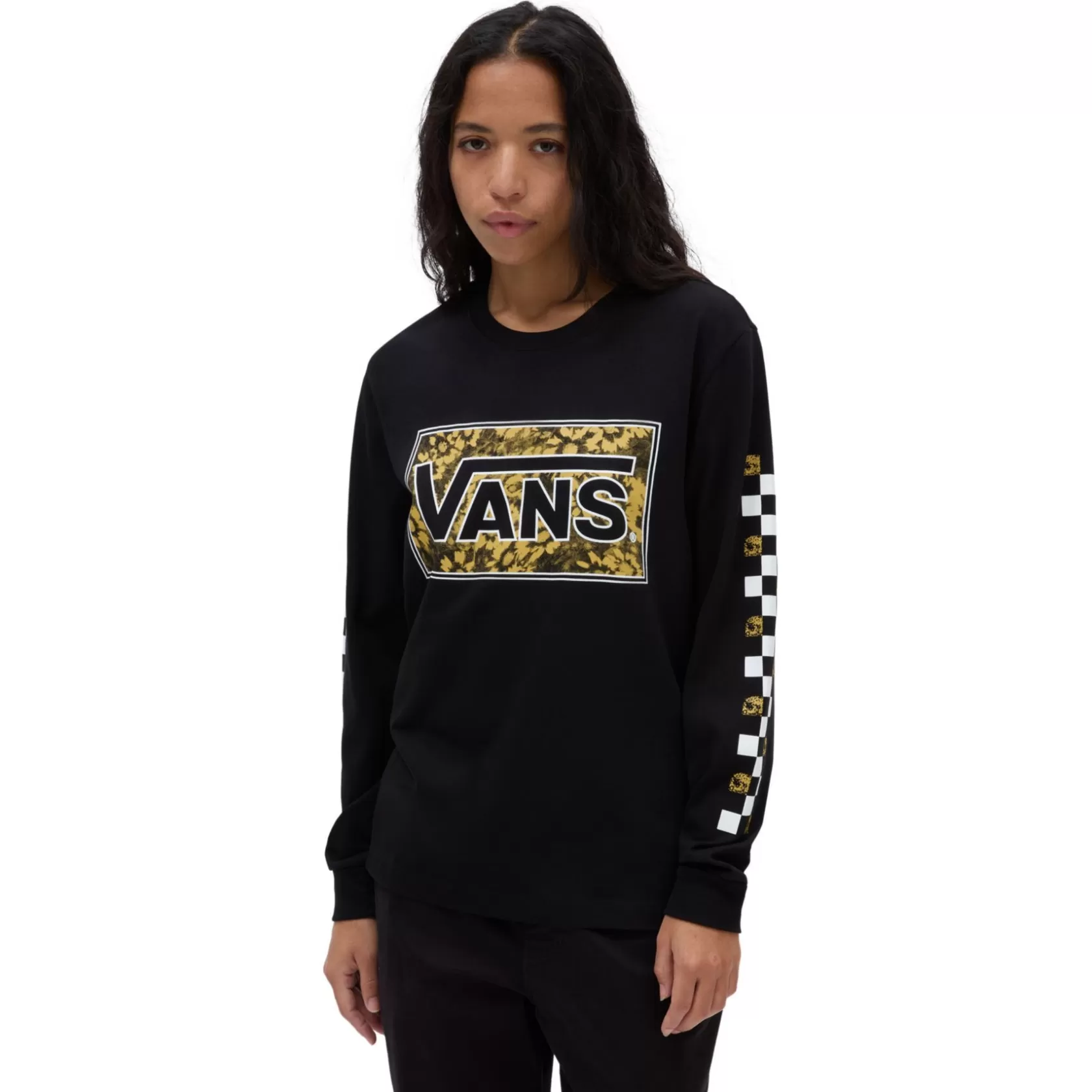 Vans Camisetas<Camiseta De Manga Larga Abstract Flower Negro