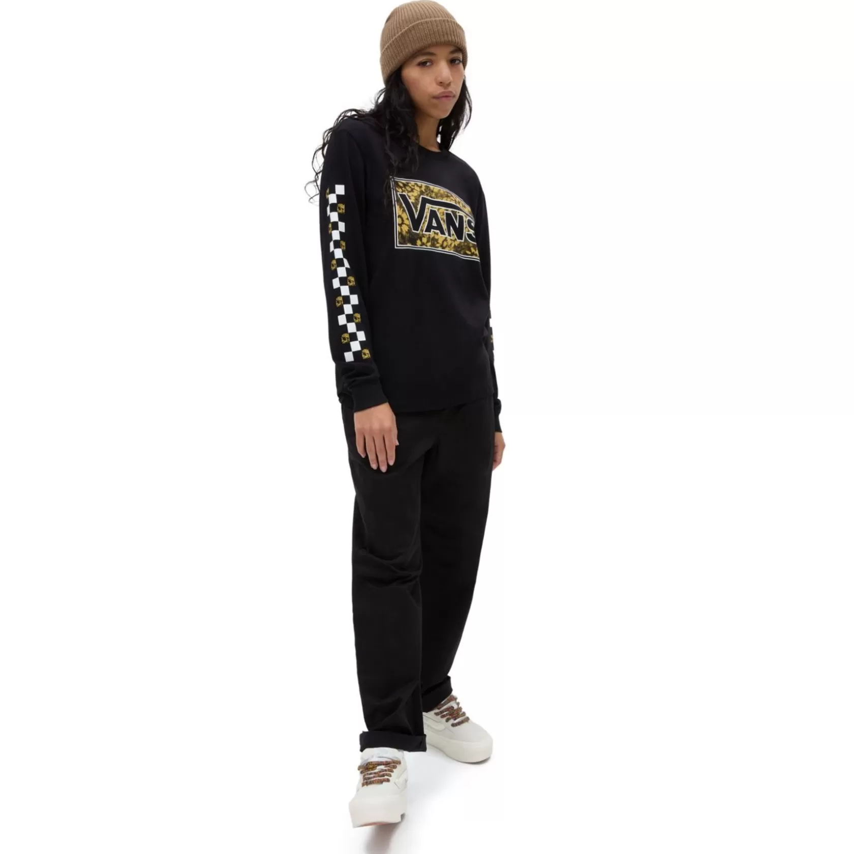 Vans Camisetas<Camiseta De Manga Larga Abstract Flower Negro
