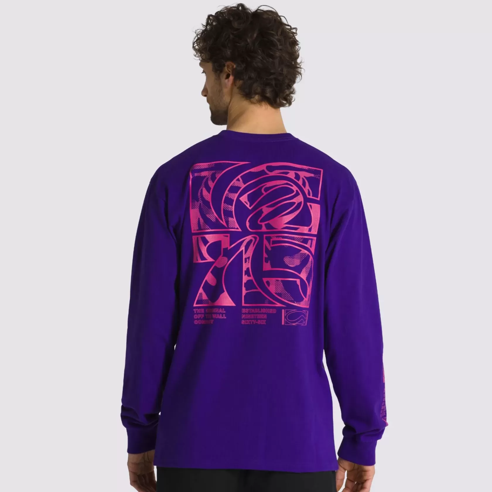 Vans Camisetas<Camiseta De Manga Larga Digital Demented Logo Purpura