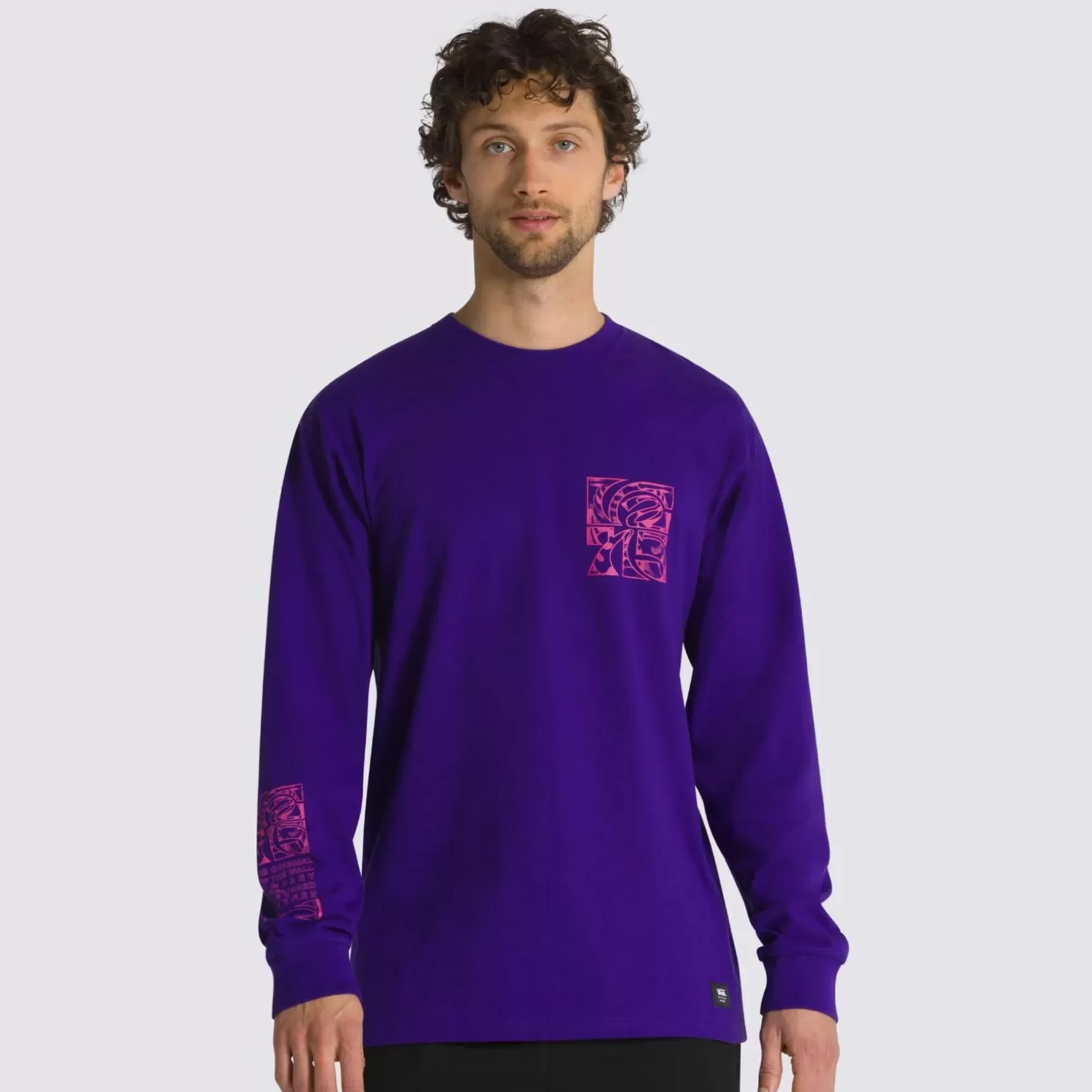 Vans Camisetas<Camiseta De Manga Larga Digital Demented Logo Purpura