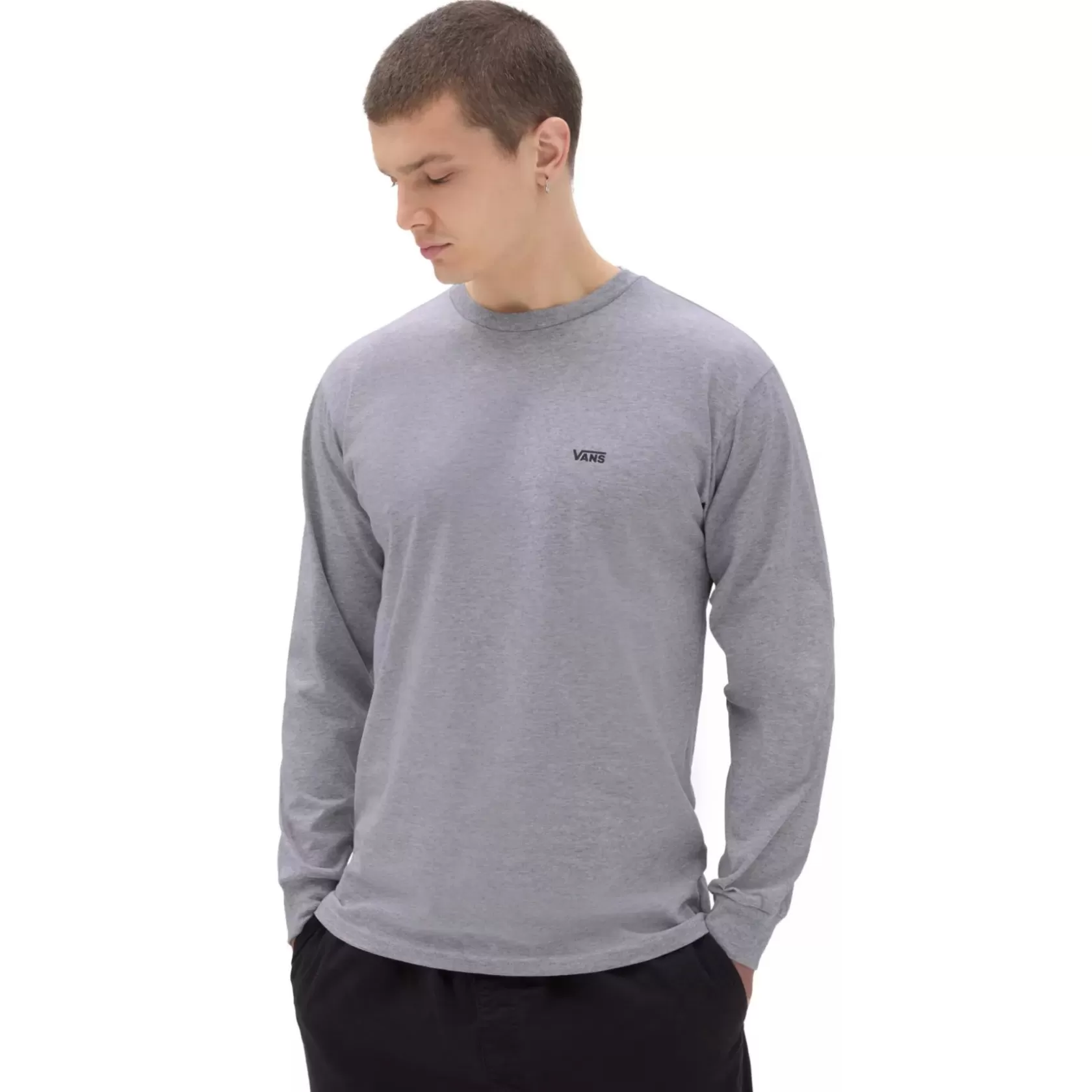 Vans Camisetas<Camiseta De Manga Larga Left Chest Hit Gris