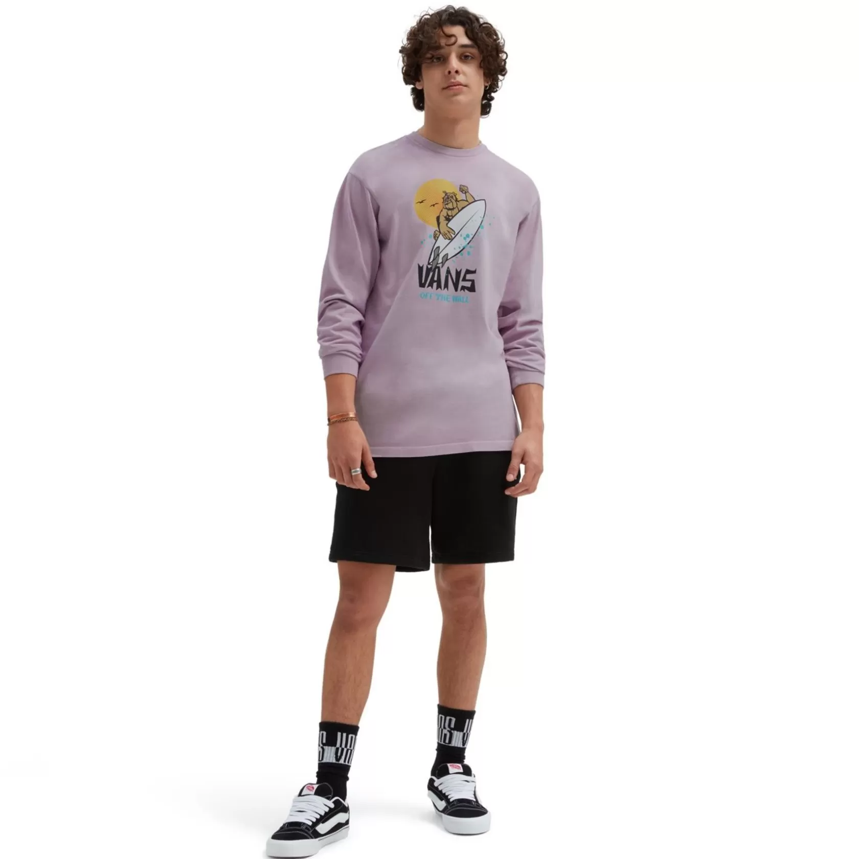 Vans Camisetas<Camiseta De Manga Larga Surf Doggo Purpura
