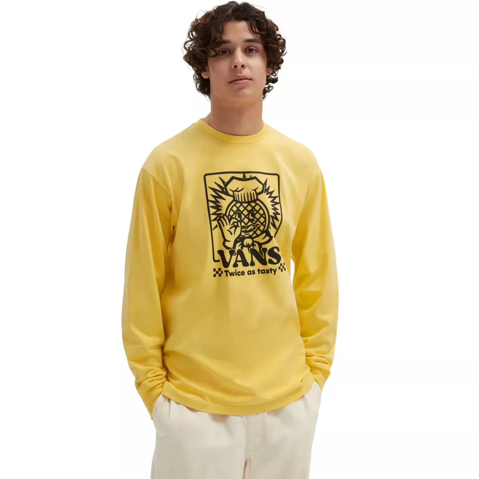 Vans Camisetas<Camiseta De Manga Larga Tasty Twice Amarillo