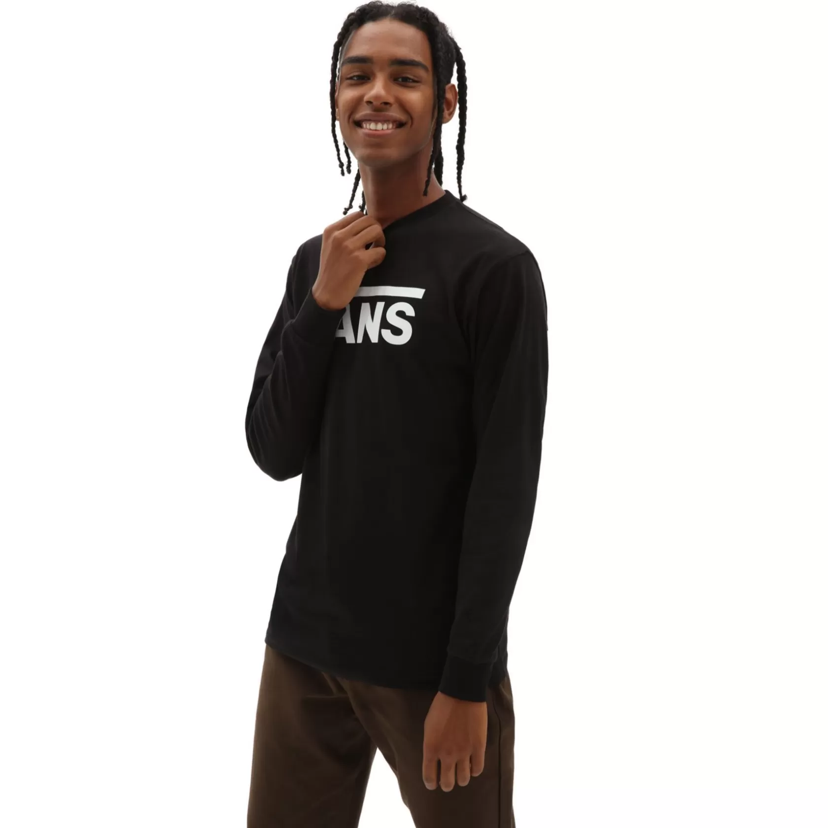 Vans Camisetas<Camiseta De Manga Larga Classic Negro, Blanco