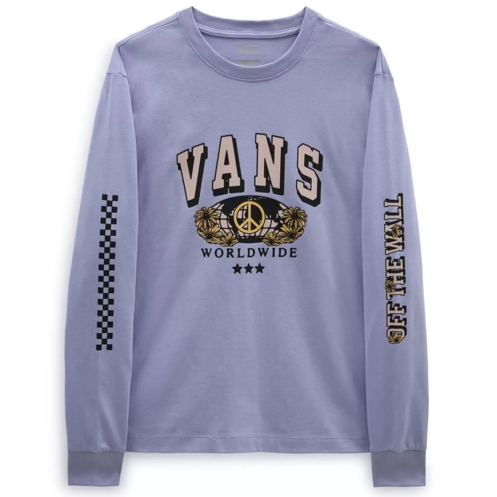 Vans Camisetas<Camiseta De Manga Larga Y Corte Masculino Globey Purpura