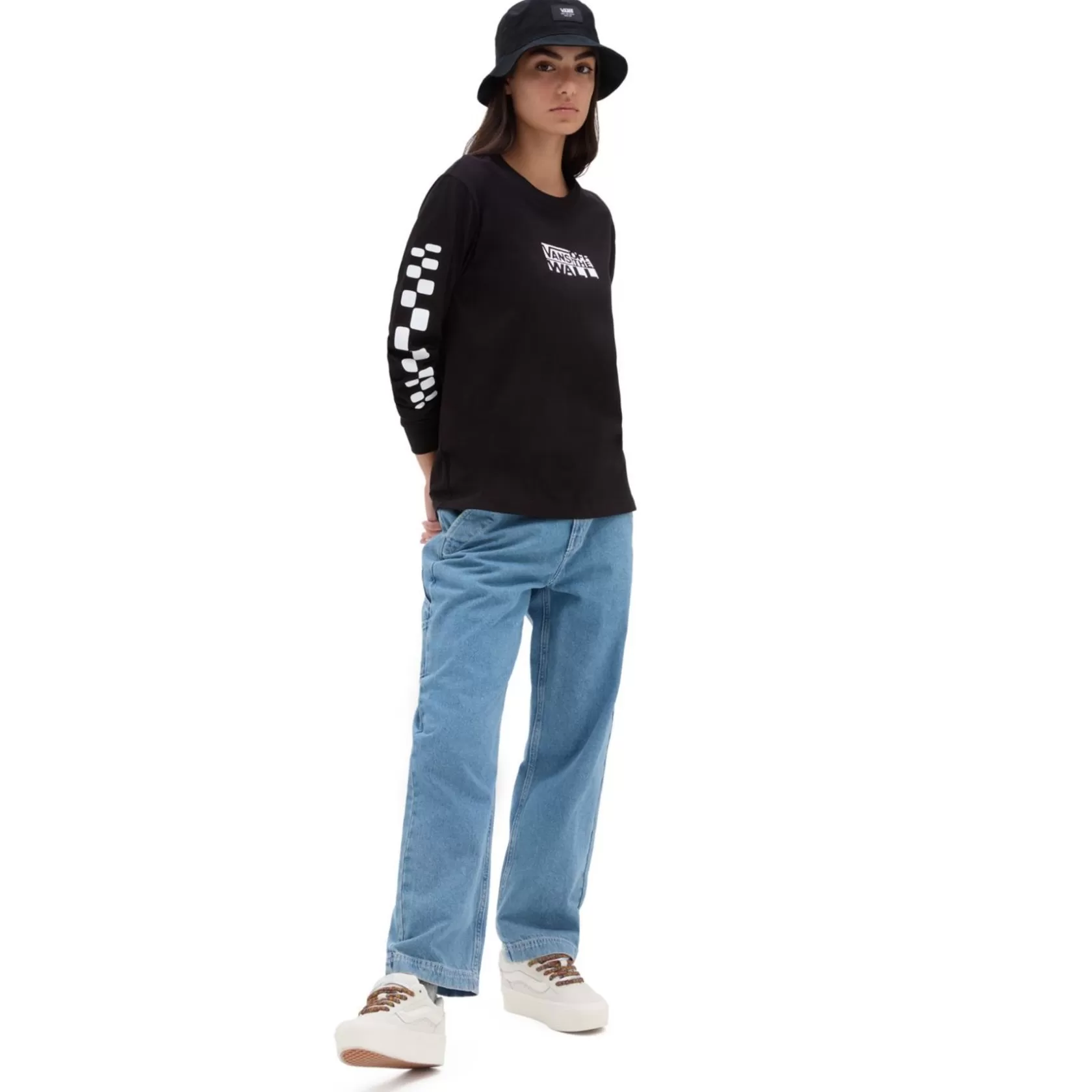 Vans Camisetas<Camiseta De Manga Larga Y Corte Masculino Jinx Negro