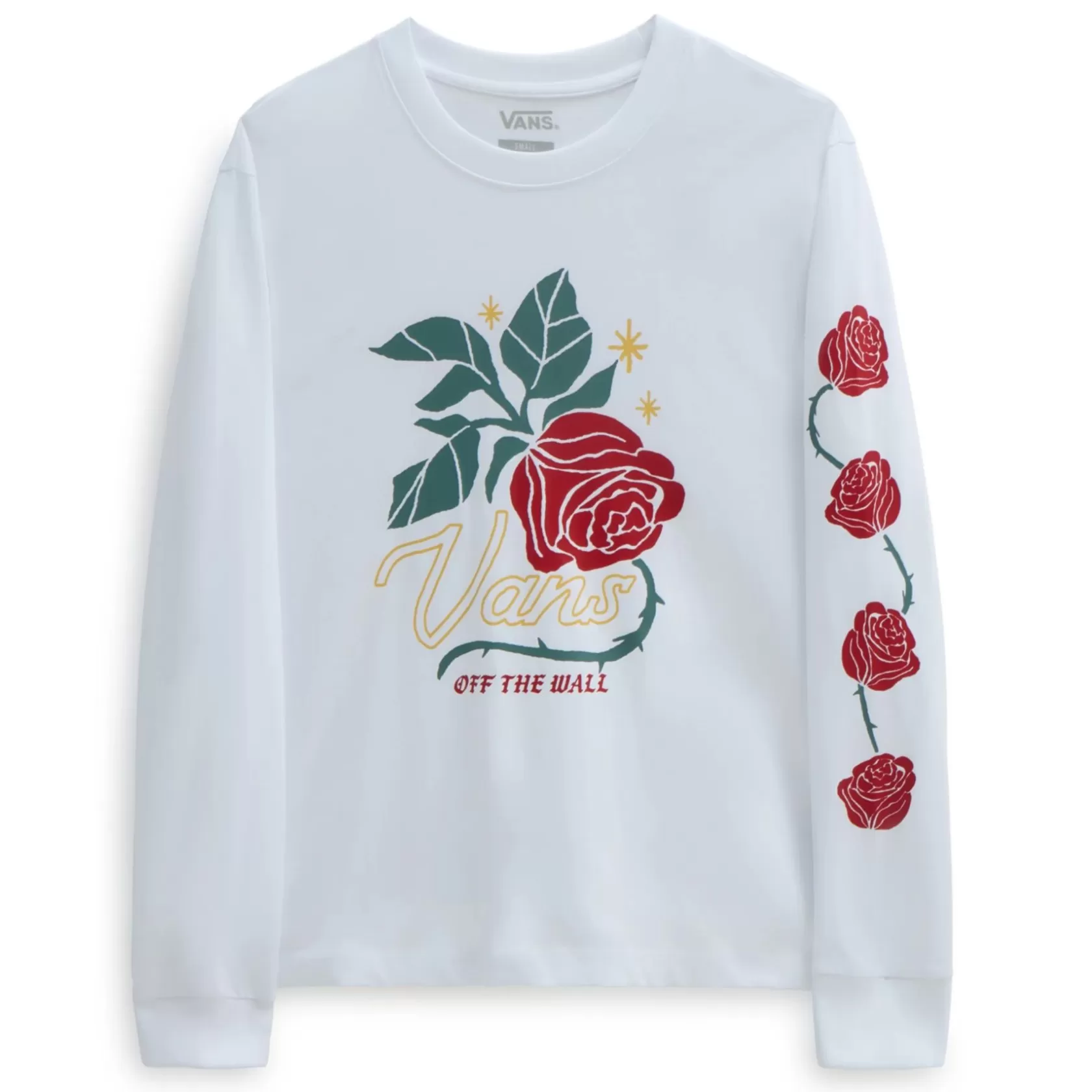 Vans Camisetas<Camiseta De Manga Larga Y Corte Masculino Thorned Blanco