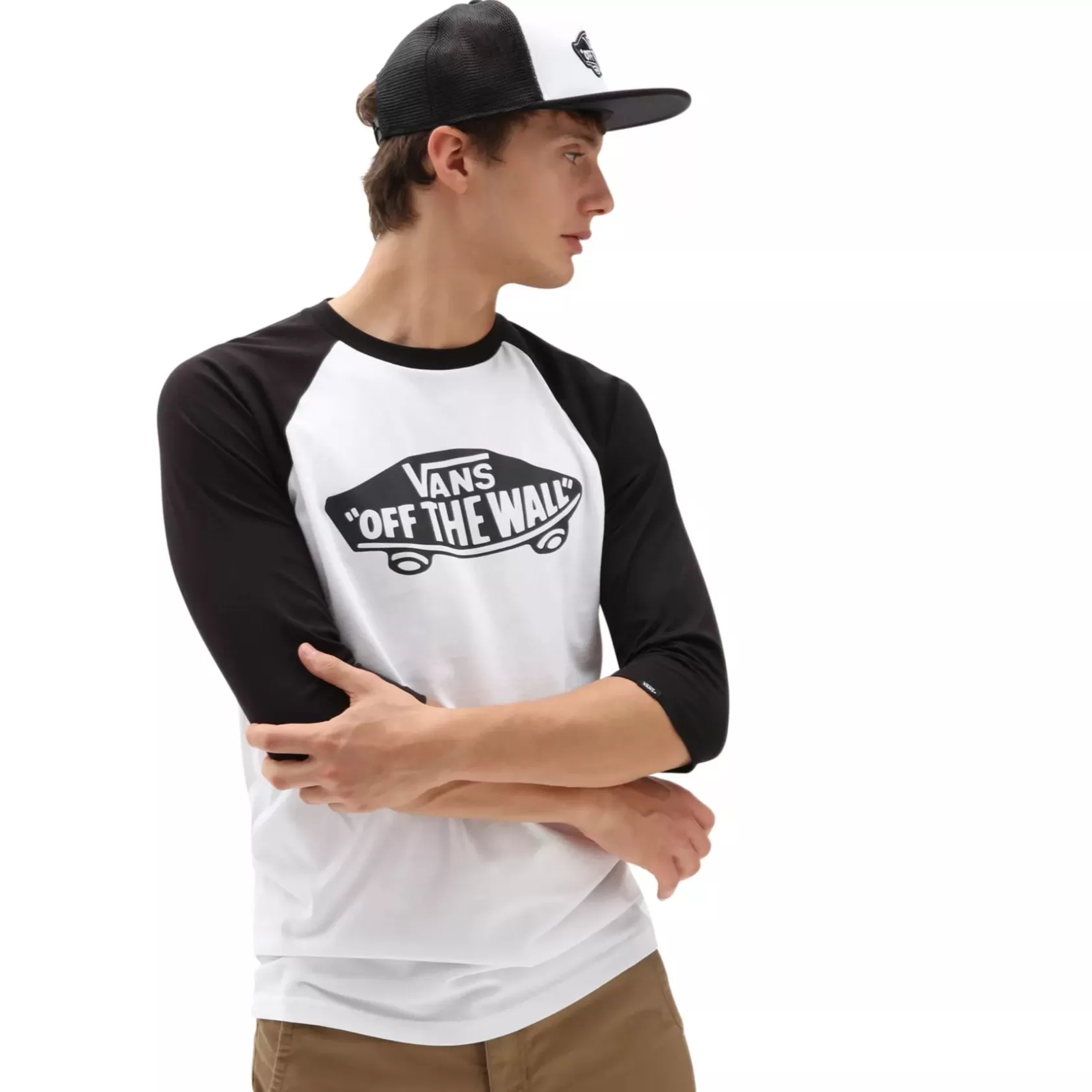 Vans Camisetas<Camiseta De Manga Raglan Blanco