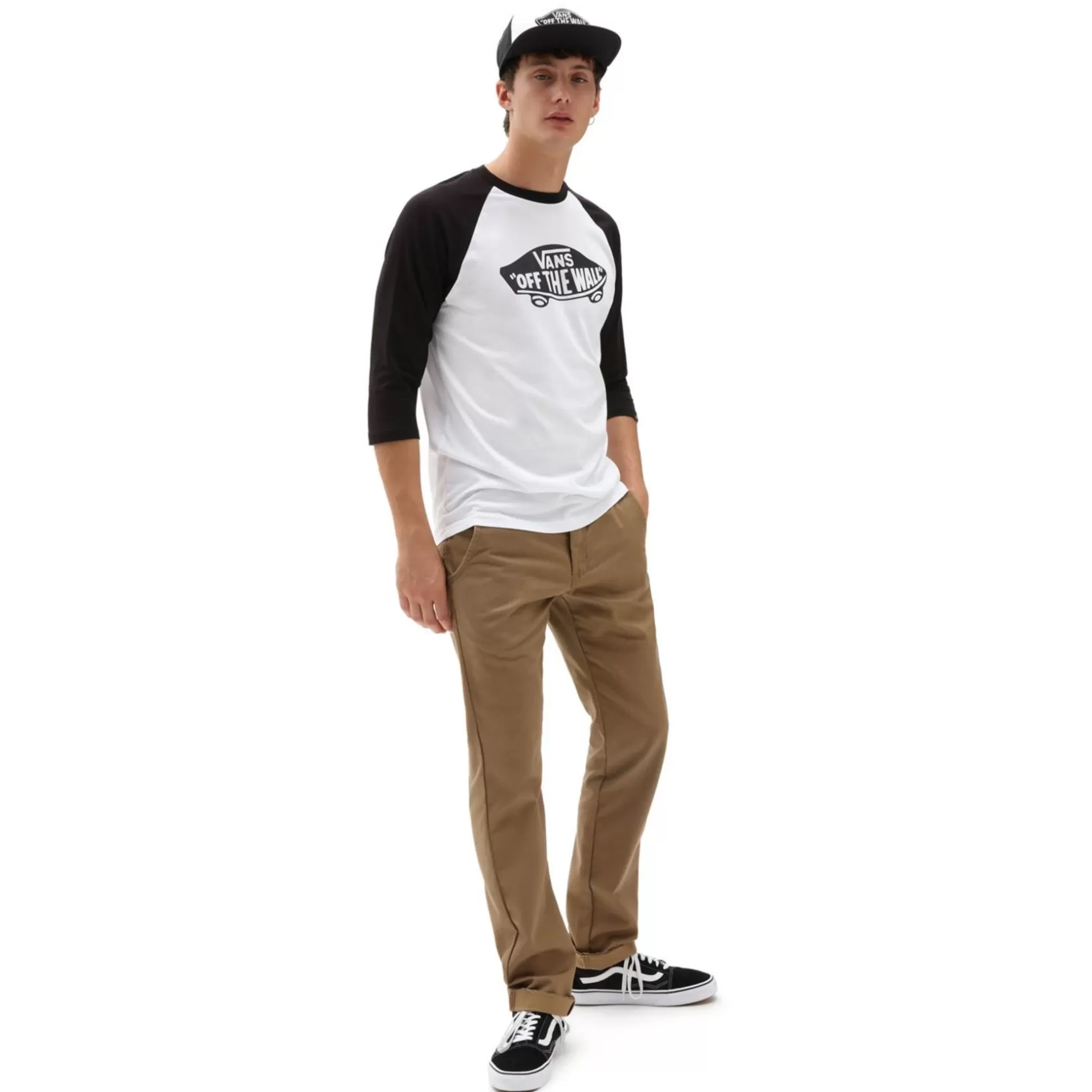 Vans Camisetas<Camiseta De Manga Raglan Blanco