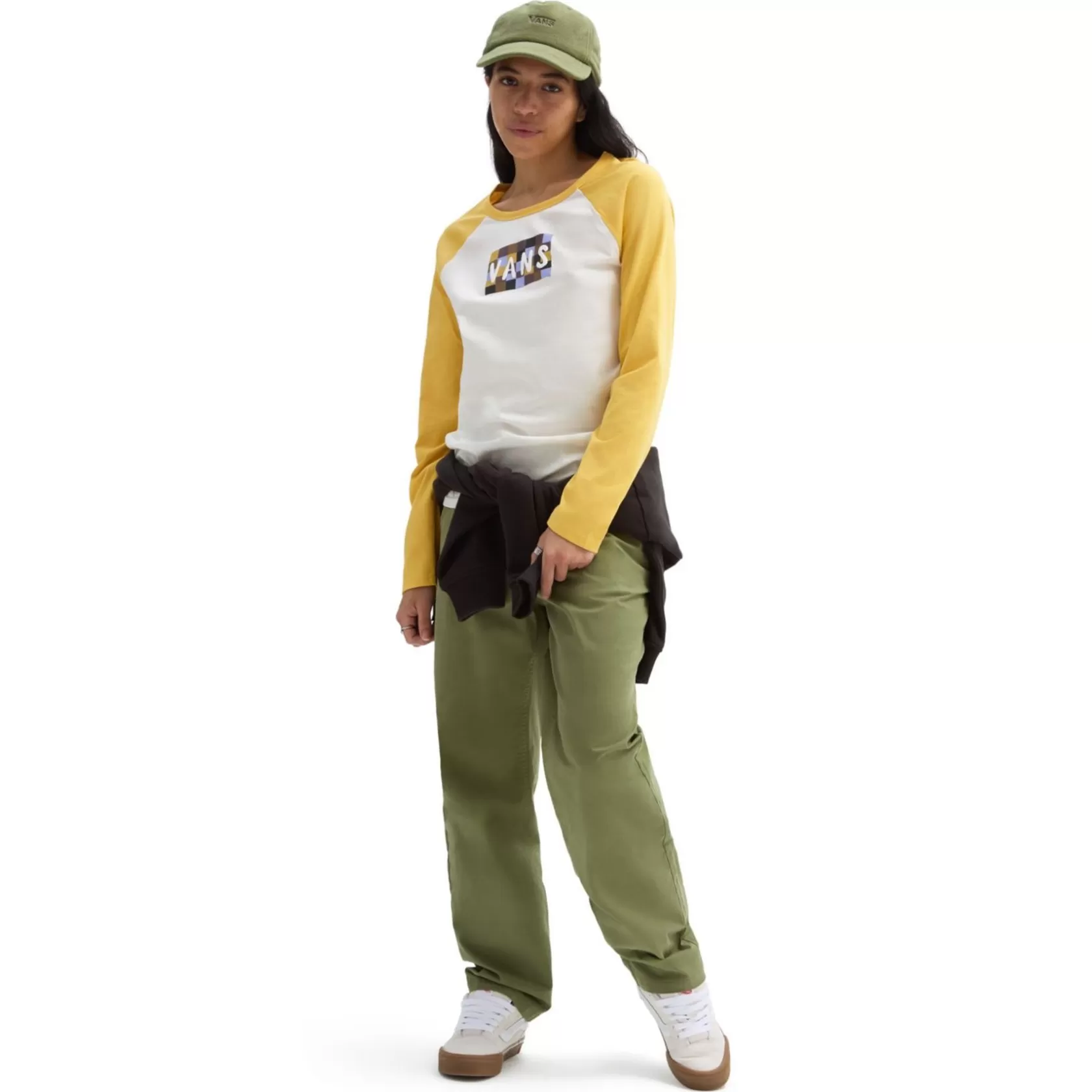 Vans Camisetas<Camiseta De Manga Raglan Lizzie Everyday Amarillo, Blanco
