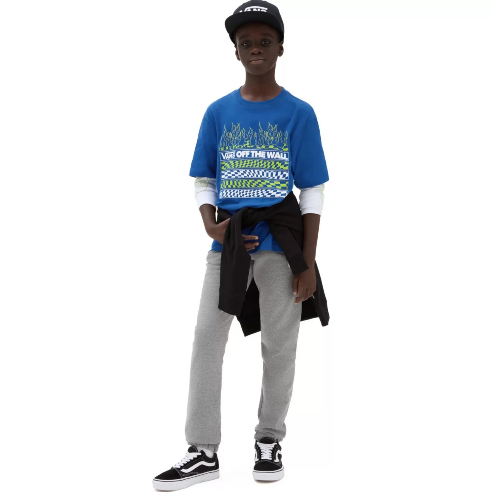 Vans Ropa Para Chicos (8-14 Años)<Camiseta De Niños Neon Flames Twofer (8-14 Anos) Azul