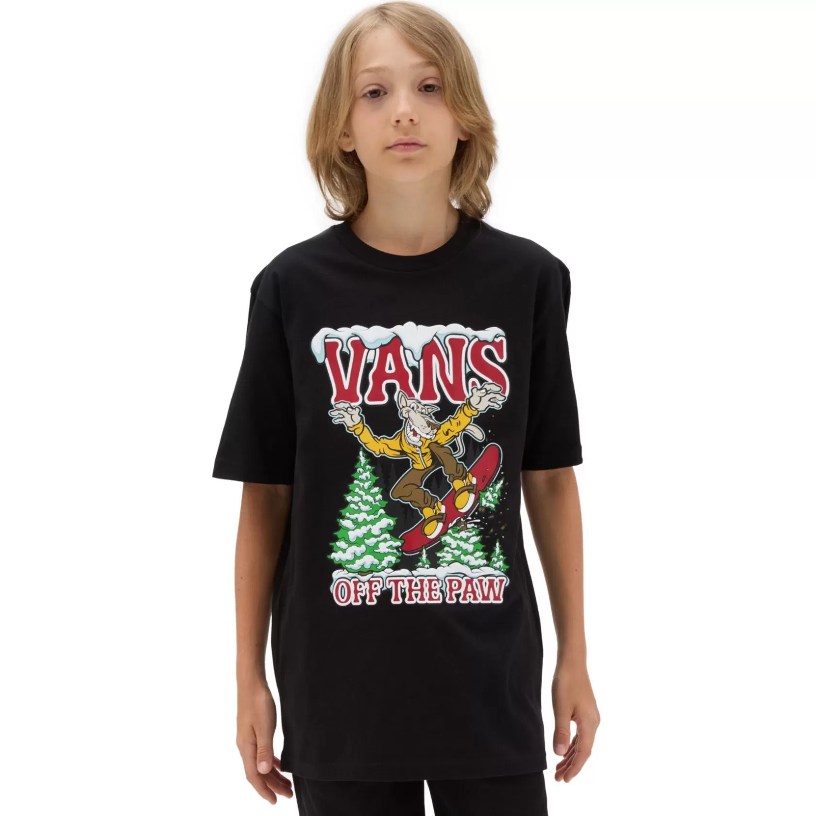 Vans Ropa Para Chicos (8-14 Años)<Camiseta De Niños Off The Paw (8-14 Anos) Negro