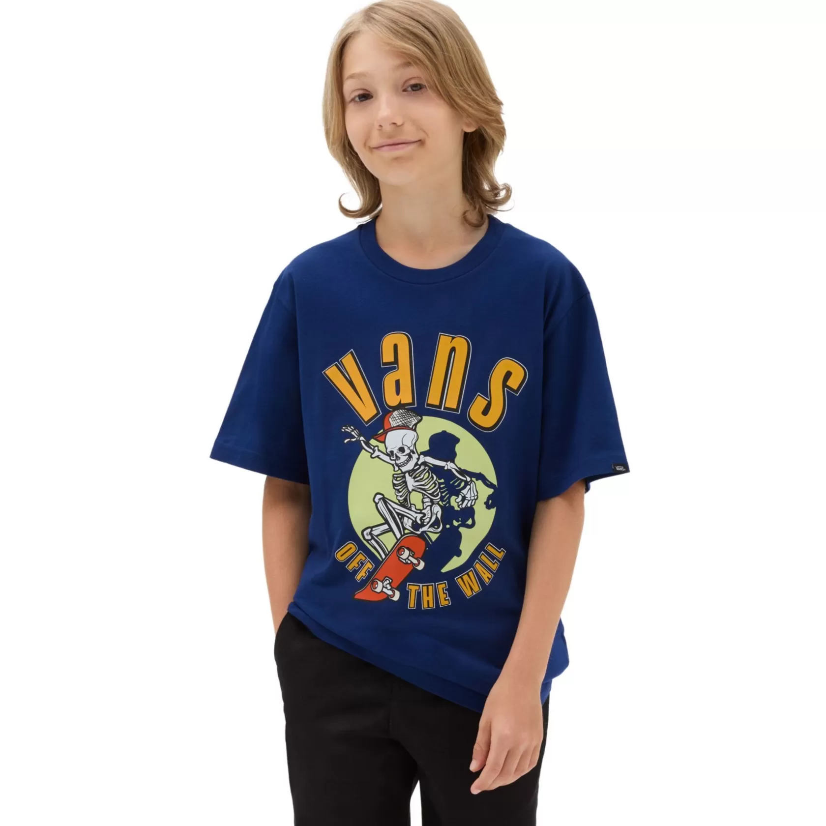 Vans Ropa Para Chicos (8-14 Años)<Camiseta De Niños Spotlight Skeleton (8-14 Anos) Azul