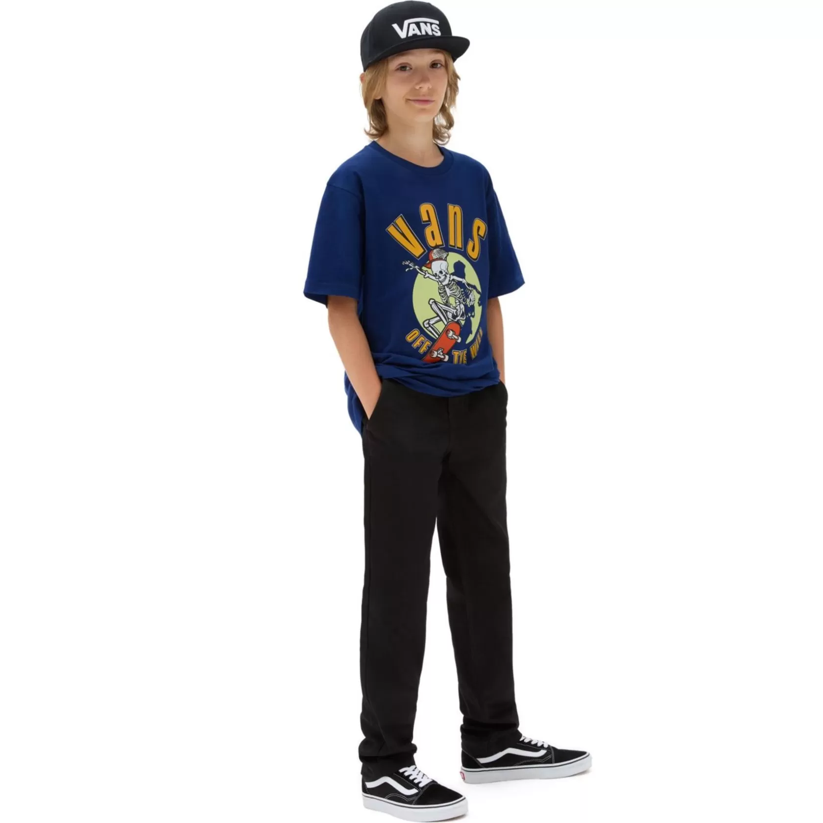 Vans Ropa Para Chicos (8-14 Años)<Camiseta De Niños Spotlight Skeleton (8-14 Anos) Azul