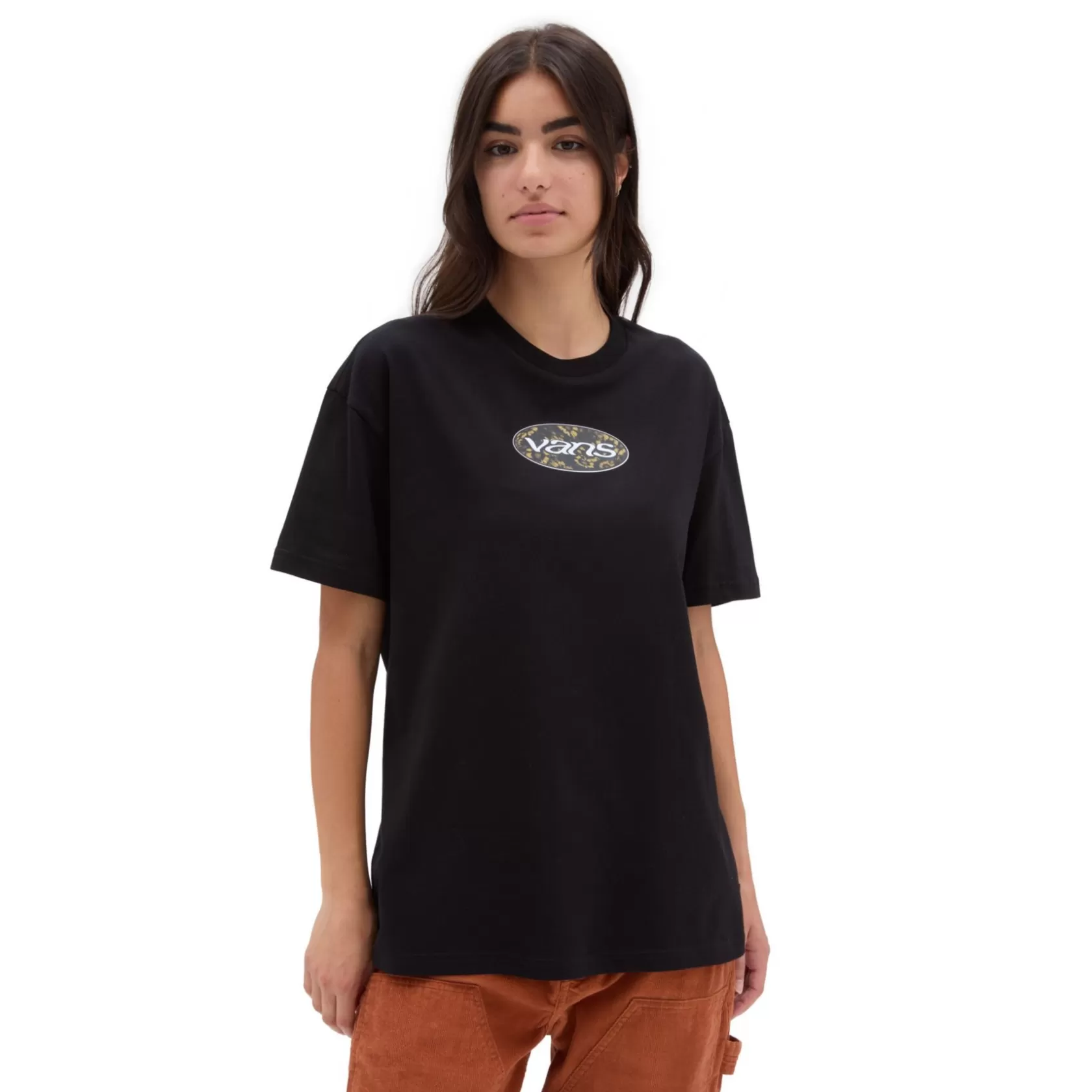 Vans Camisetas<Camiseta Extragrande Og Oval Bloom Negro