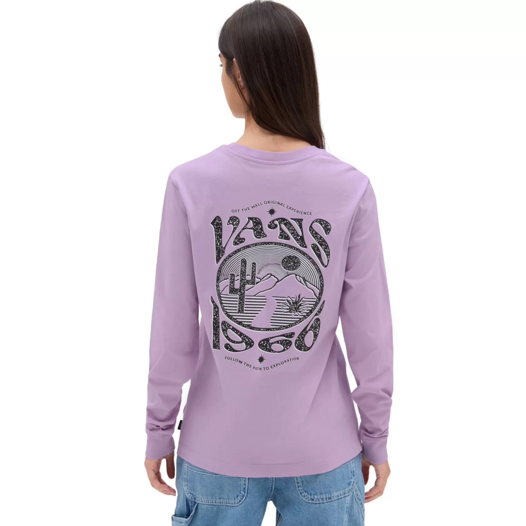 Vans Camisetas<Camiseta Path To Explore Long Sleeve Boyfriend Fit Purpura