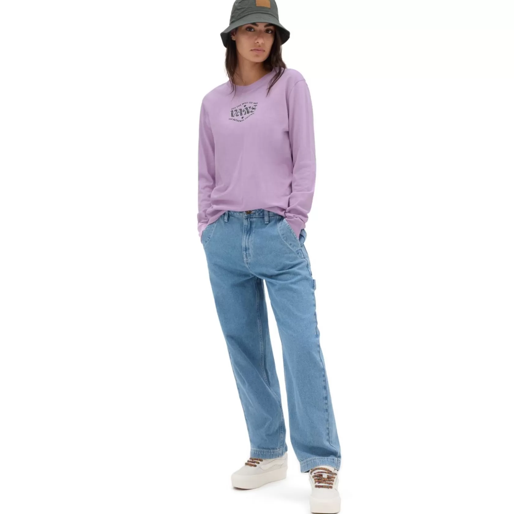 Vans Camisetas<Camiseta Path To Explore Long Sleeve Boyfriend Fit Purpura