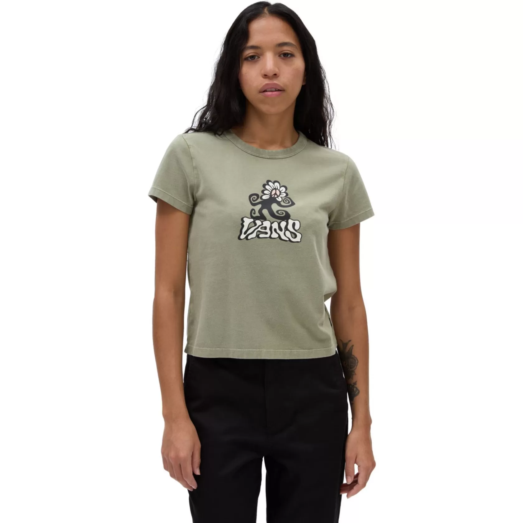 Vans Camisetas<Camiseta Psych Skate Classic Mini Verde