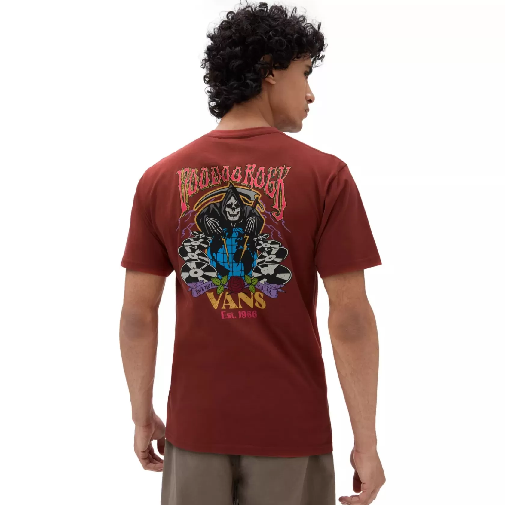 Vans Camisetas<Camiseta Rock And Bones Rojo
