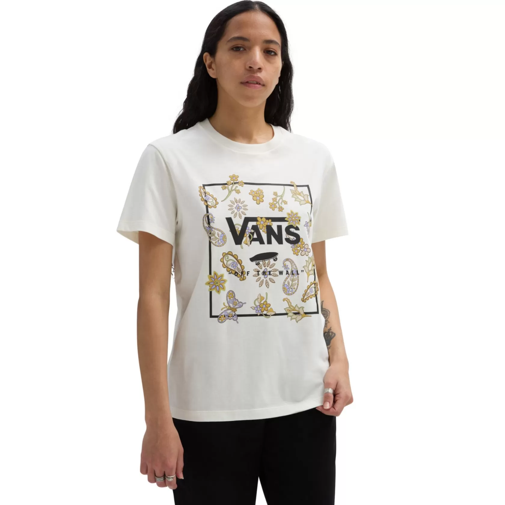 Vans Camisetas<Camiseta Trippy Floral De Corte Boyfriend Blanco