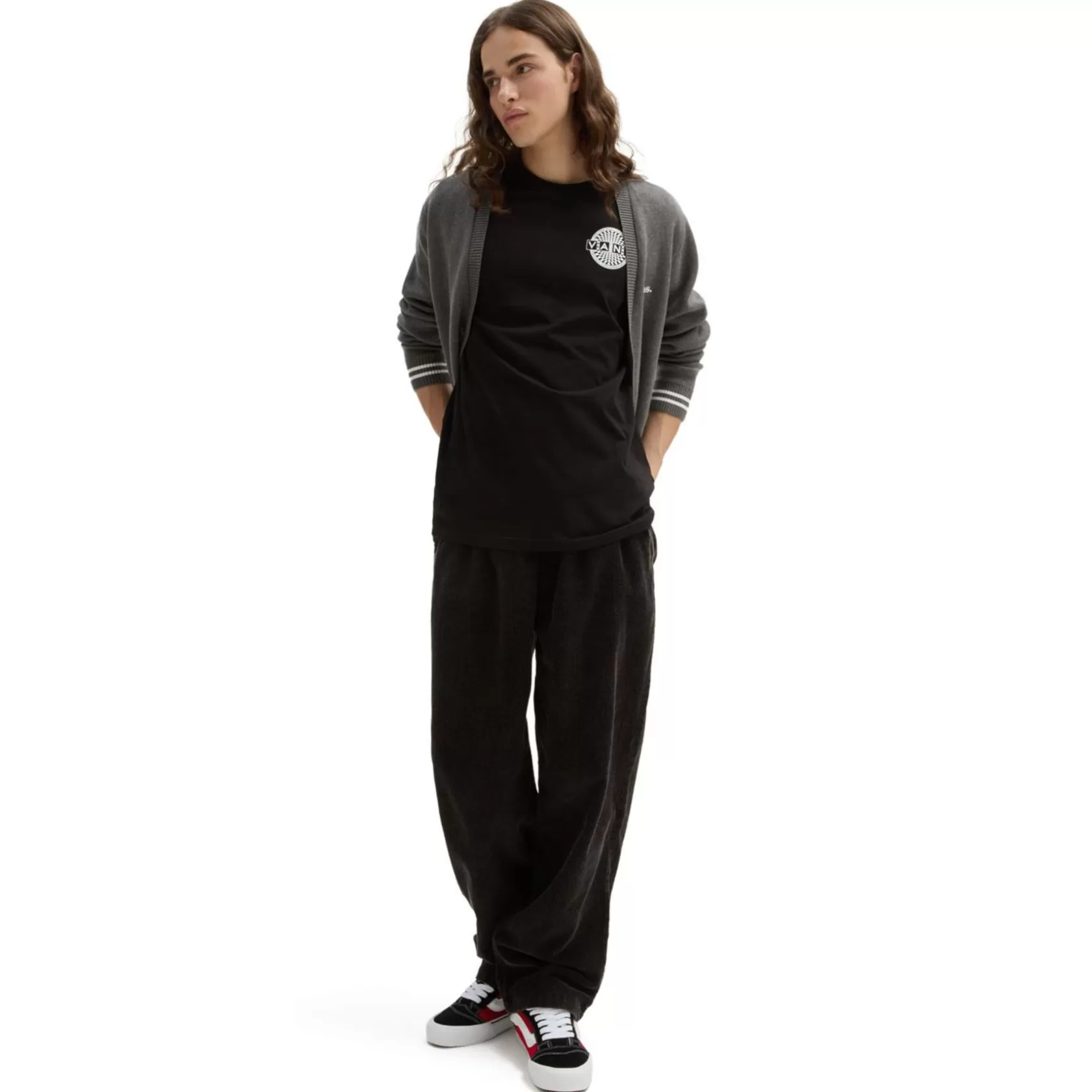 Vans Camisetas<Camiseta Warped Checkerboard Logo Negro