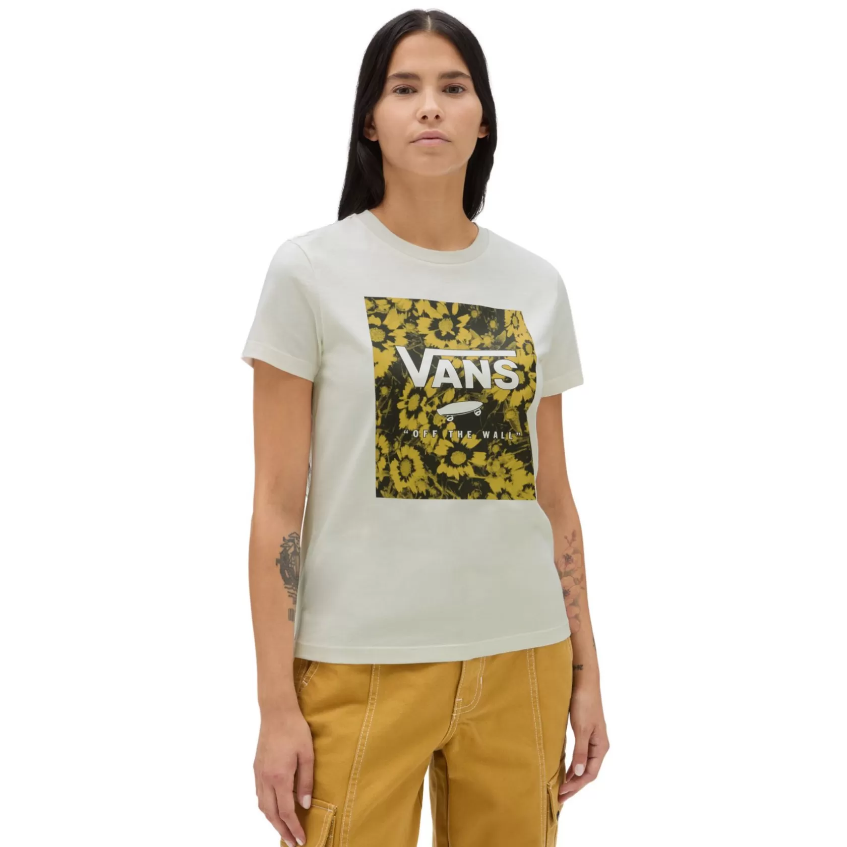 Vans Camisetas<Camiseta Warped Floral Boyfriend Fit Blanco