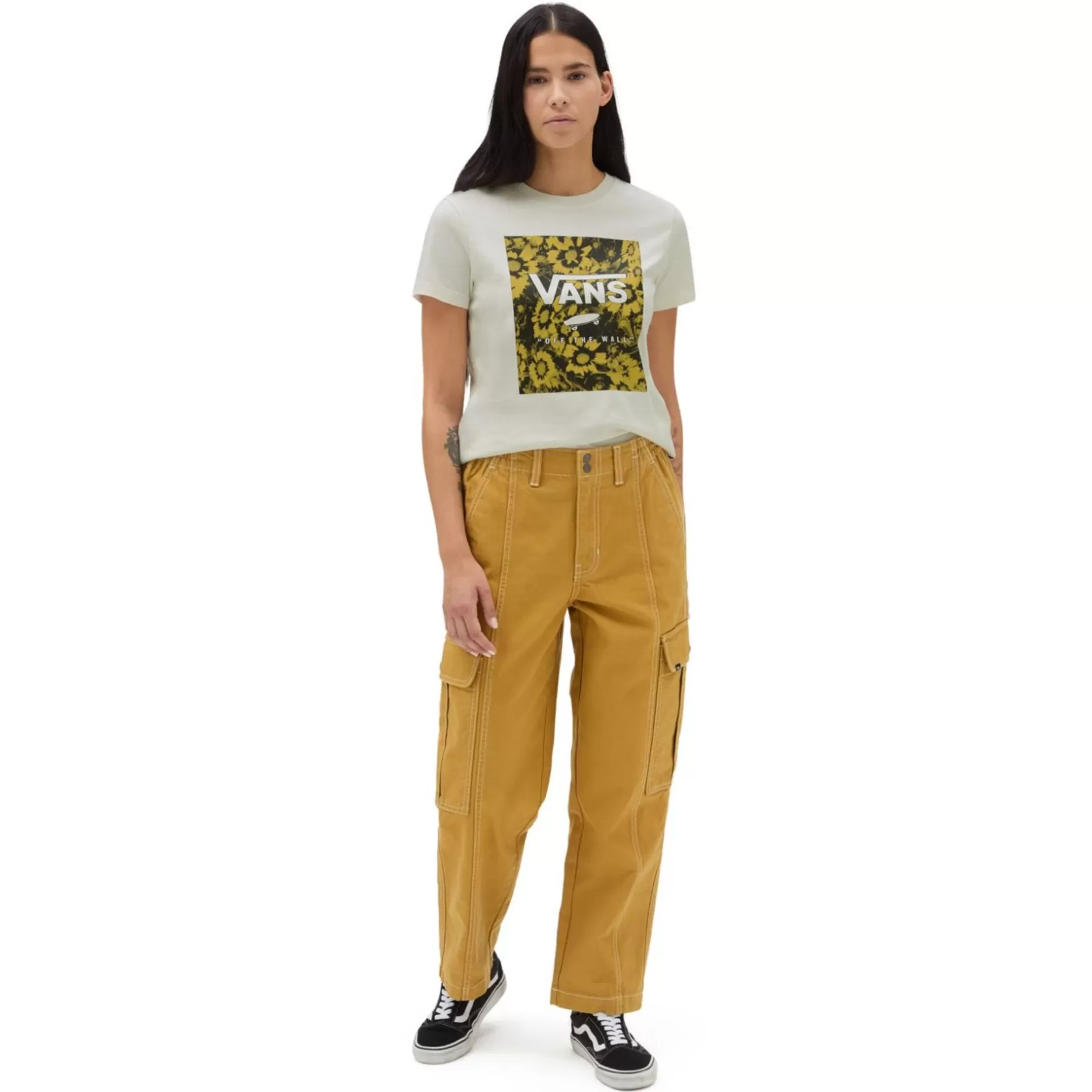 Vans Camisetas<Camiseta Warped Floral Boyfriend Fit Blanco