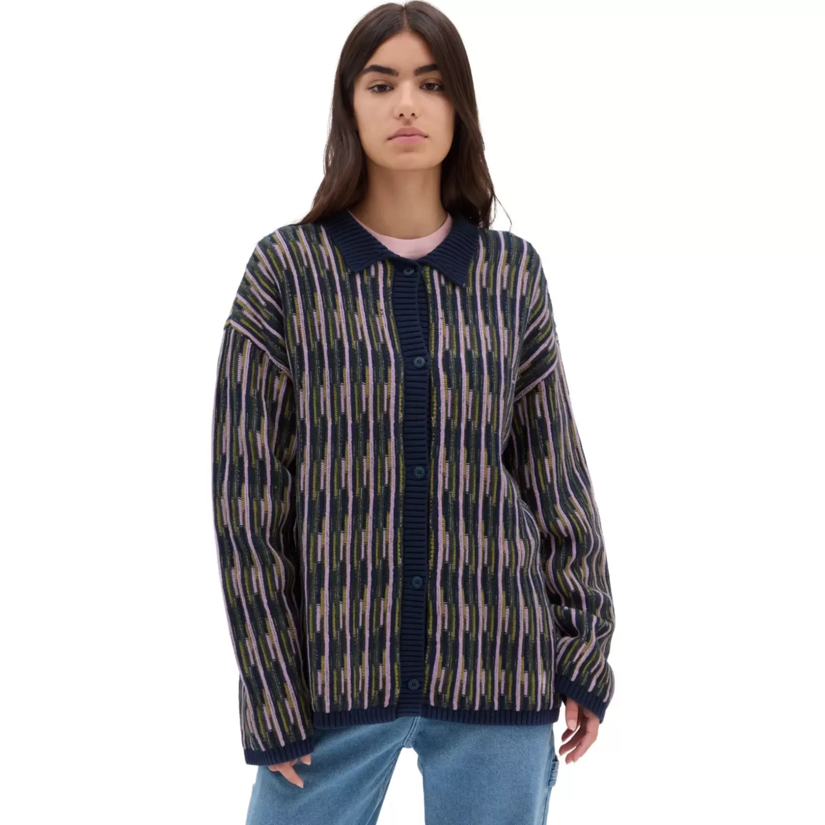 Vans Sudaderas<Cardigan De Punto Grueso Alta Azul