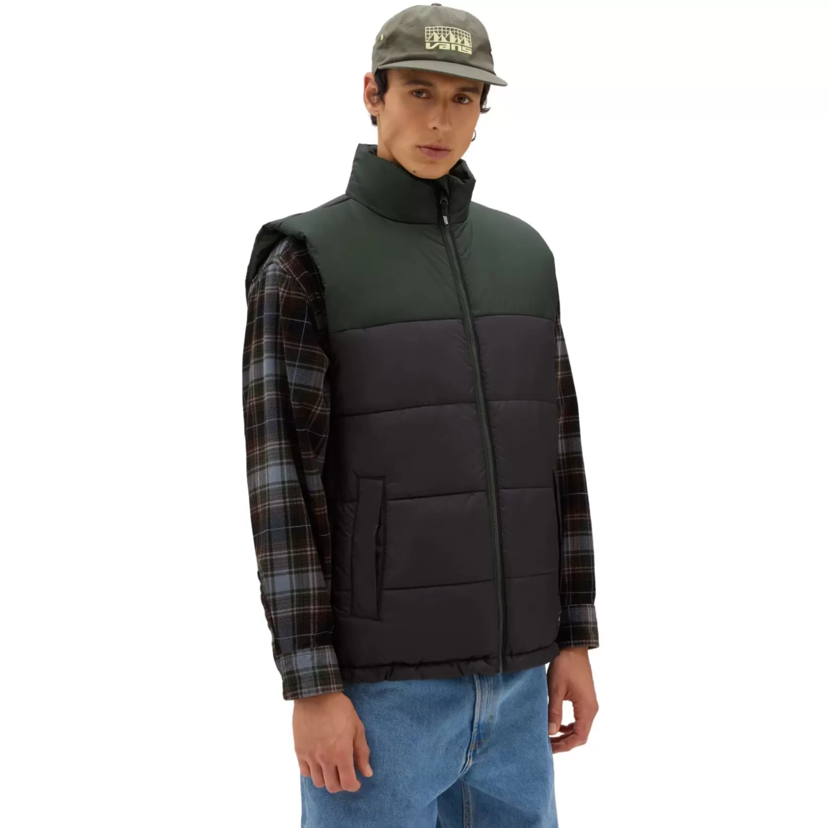Vans Chaquetas Y Parka<Chaleco Acolchado Norris Mte-1 Negro, Verde