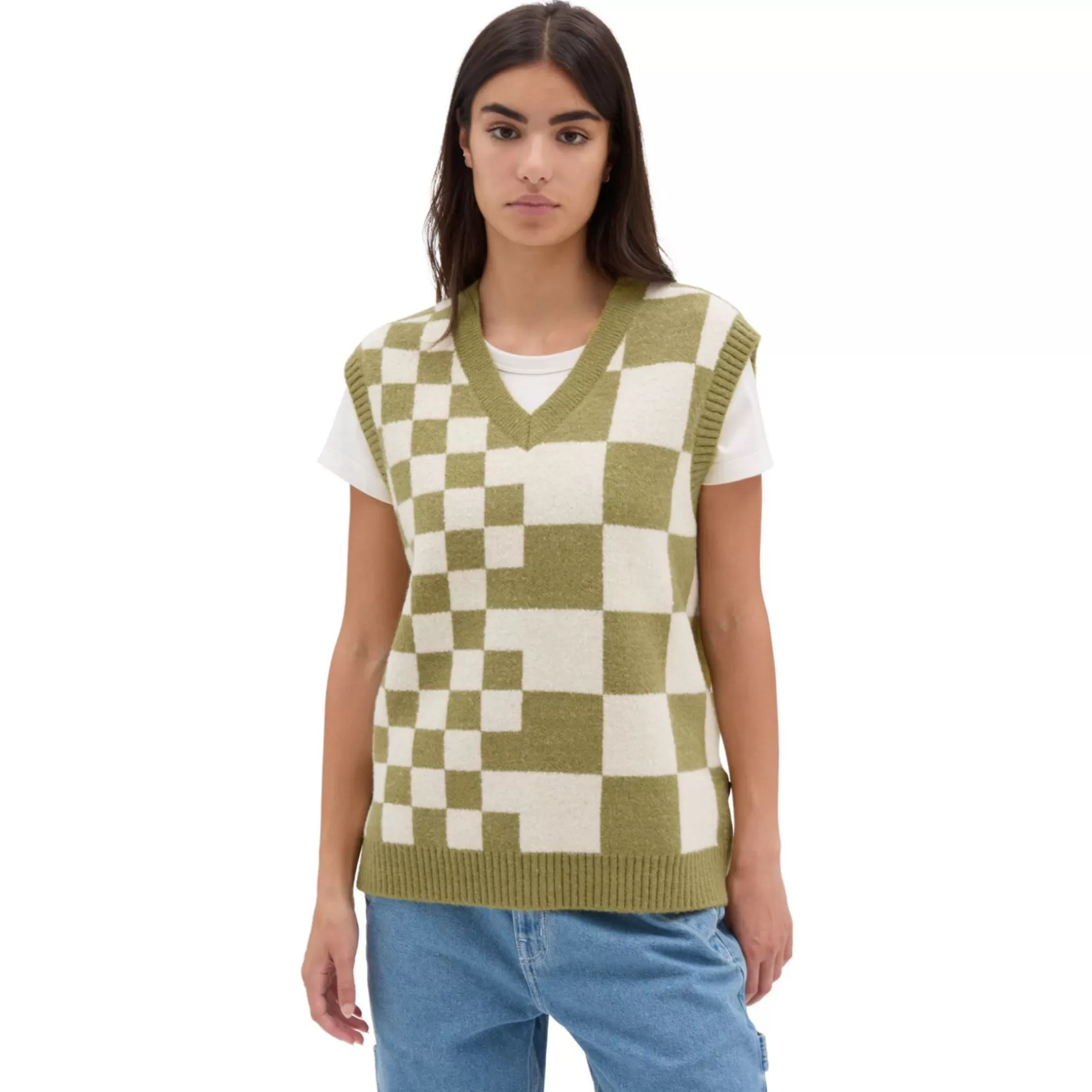 Vans Sudaderas<Chaleco Courtyard Checker Verde