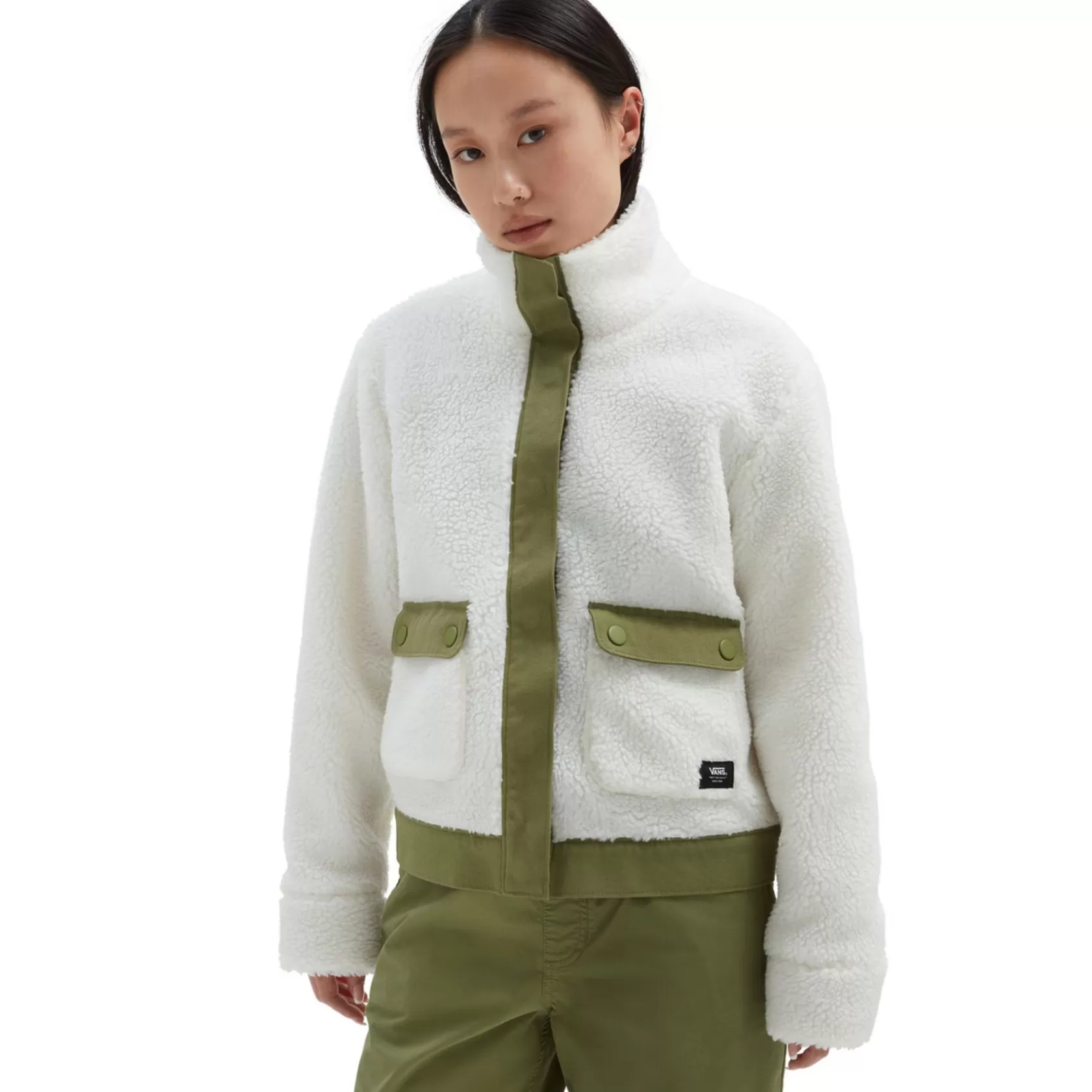 Vans Chaquetas Y Parka<Chaqueta Polar Tevis Sherpa Blanco