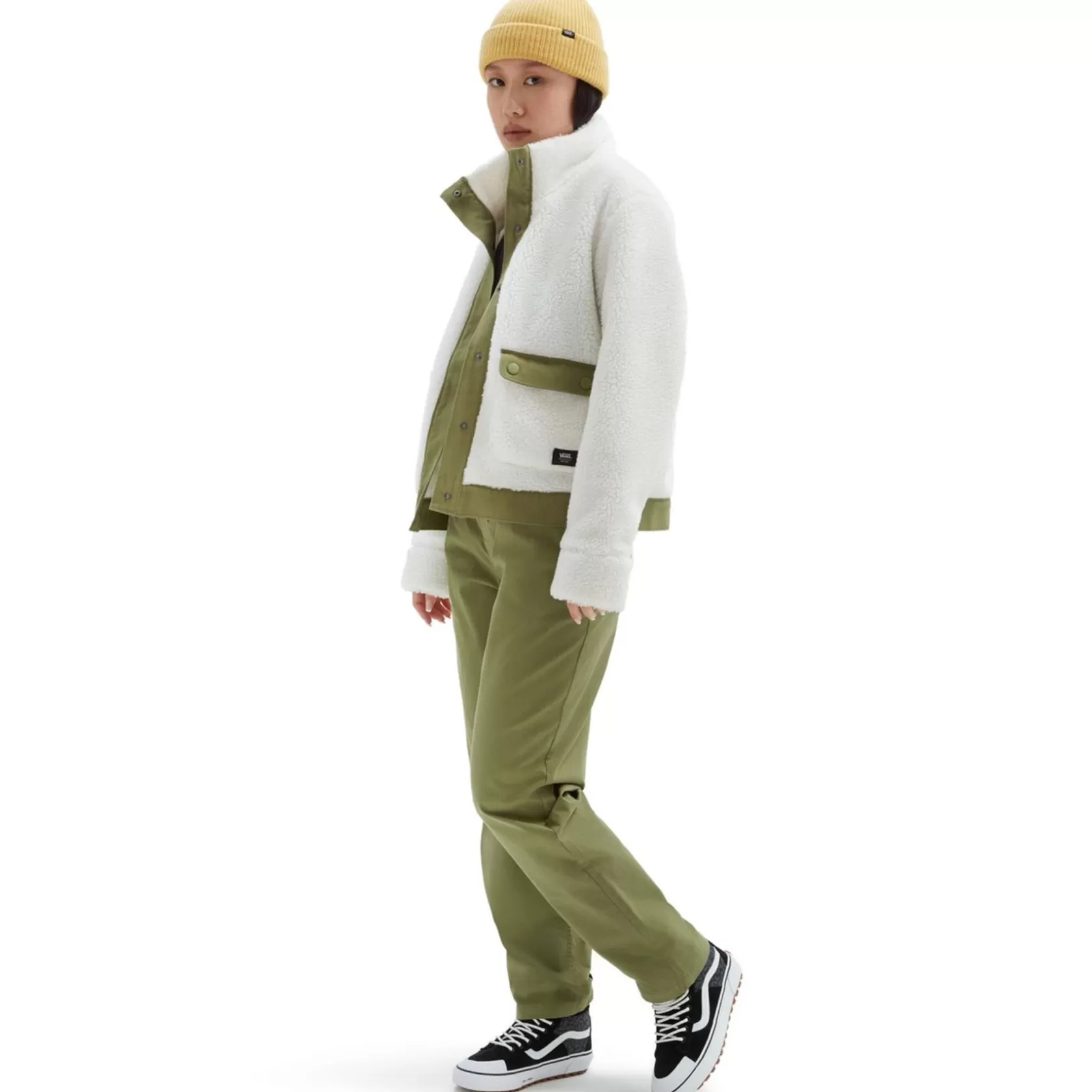 Vans Chaquetas Y Parka<Chaqueta Polar Tevis Sherpa Blanco