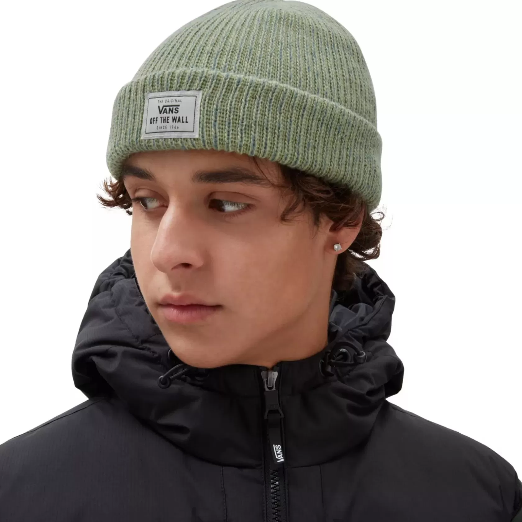 Vans Gorras Y Gorros<Gorro Bruckner Con Borde Vuelto Verde