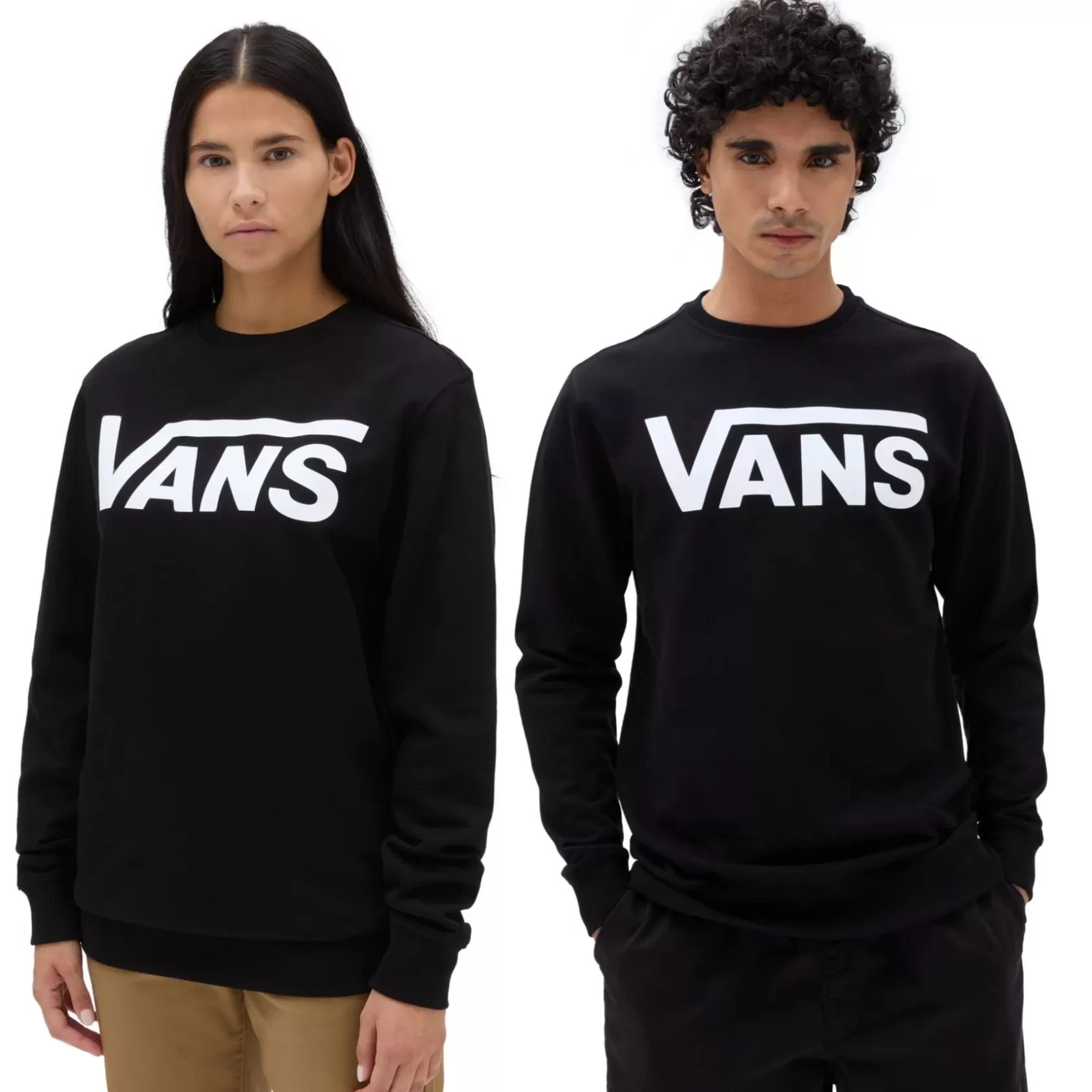 Vans Sudaderas<Jersey De Cuello Redondo Classic De Negro, Blanco