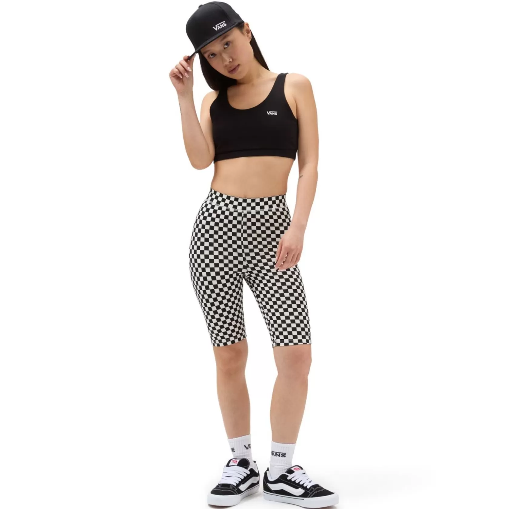 Vans Leggings Y Pantalones Cortos<Leggings Cortos Estampados Flying V Negro, Blanco