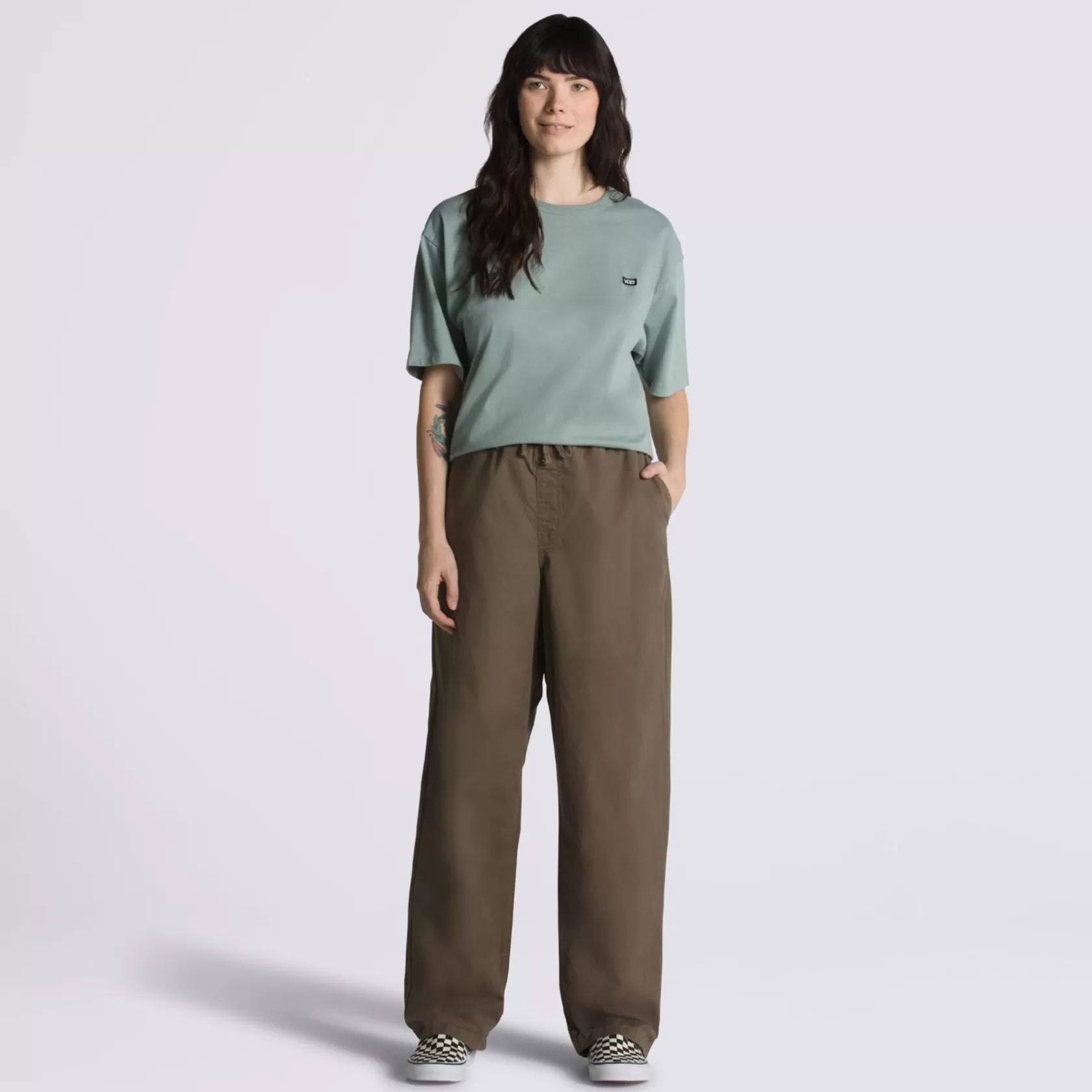 Vans Pantalones Y Vaqueros<Pantalon Range De Corte Holgado Y Tiro Caido Con Cinturilla Elastica Marron