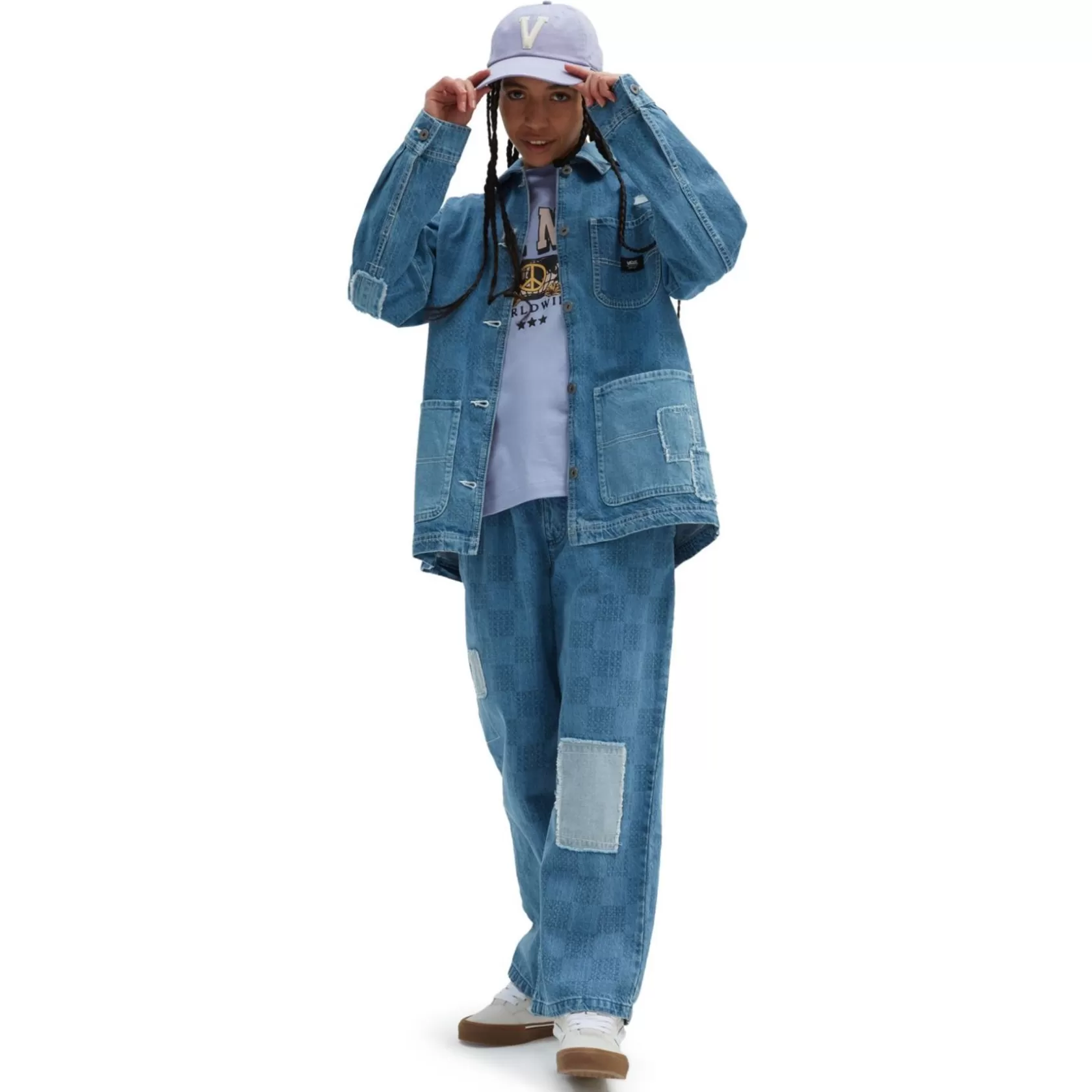 Vans Pantalones Y Chinos<Pantalon Vaquero A Cuadros Mended Check Range Azul
