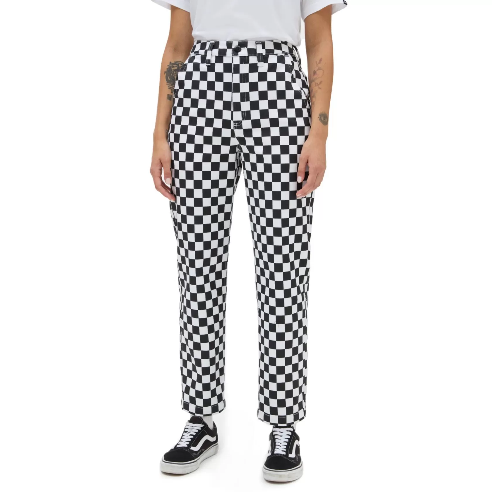 Vans Pantalones Y Chinos<Pantalones Chinos De Mujer Estampados Authentic Negro, Blanco