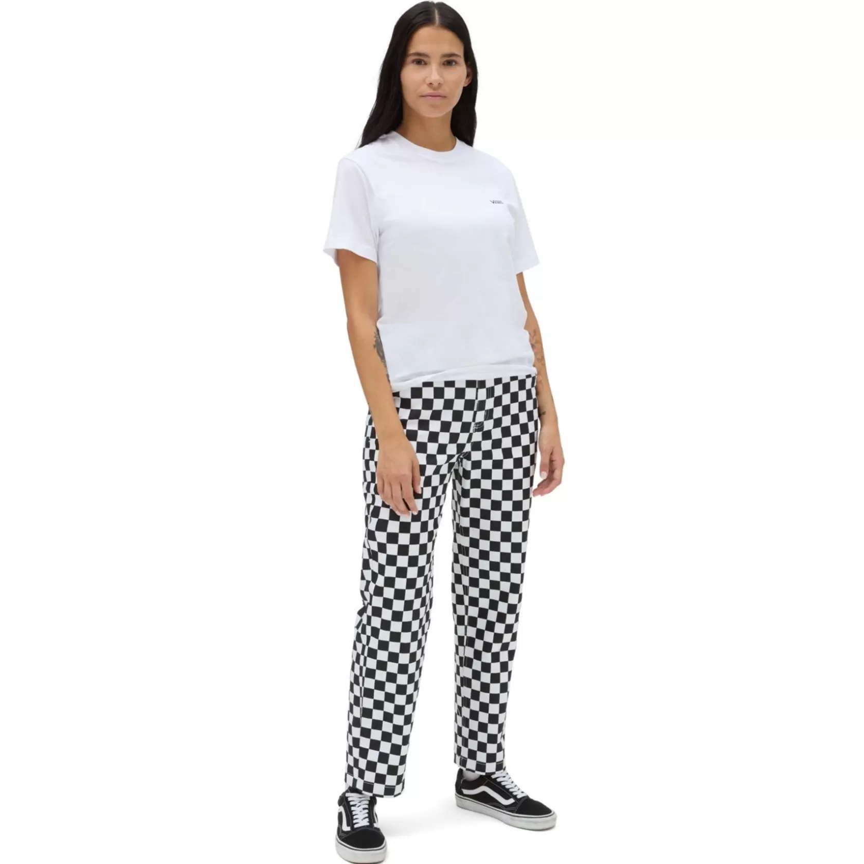 Vans Pantalones Y Chinos<Pantalones Chinos De Mujer Estampados Authentic Negro, Blanco